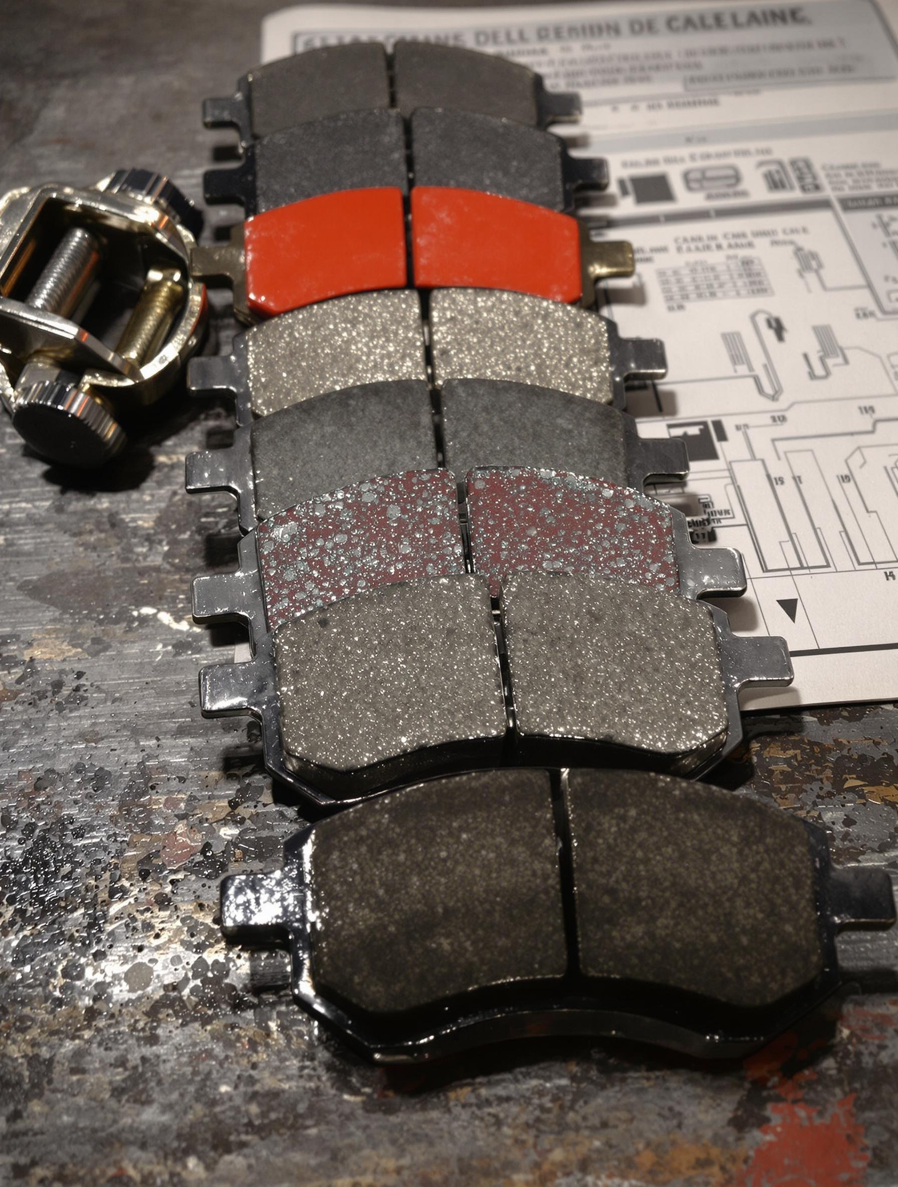 matériaux plaquettes frein organique céramique semi-métallique fiche technique atelier