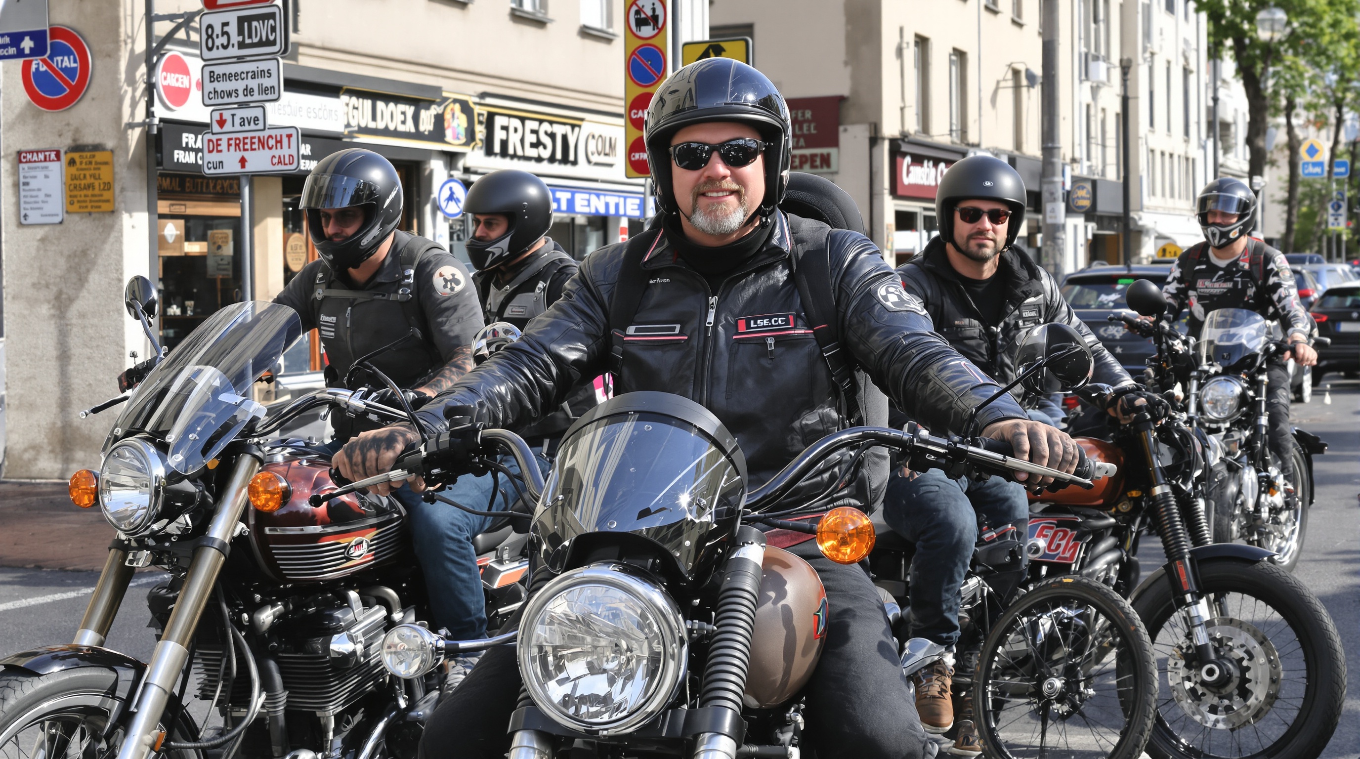 groupes motards profils jeune senior malussé coursier occasionnel urbain