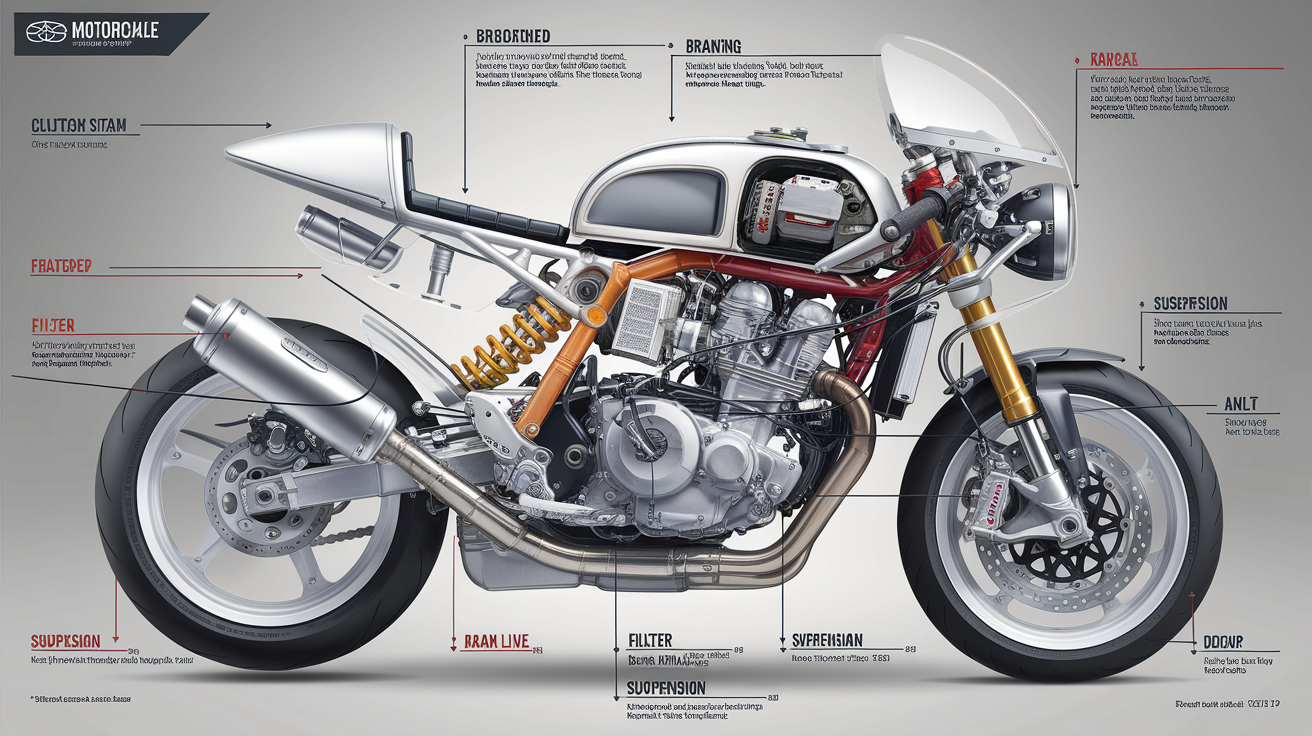 Composants clés pour moto