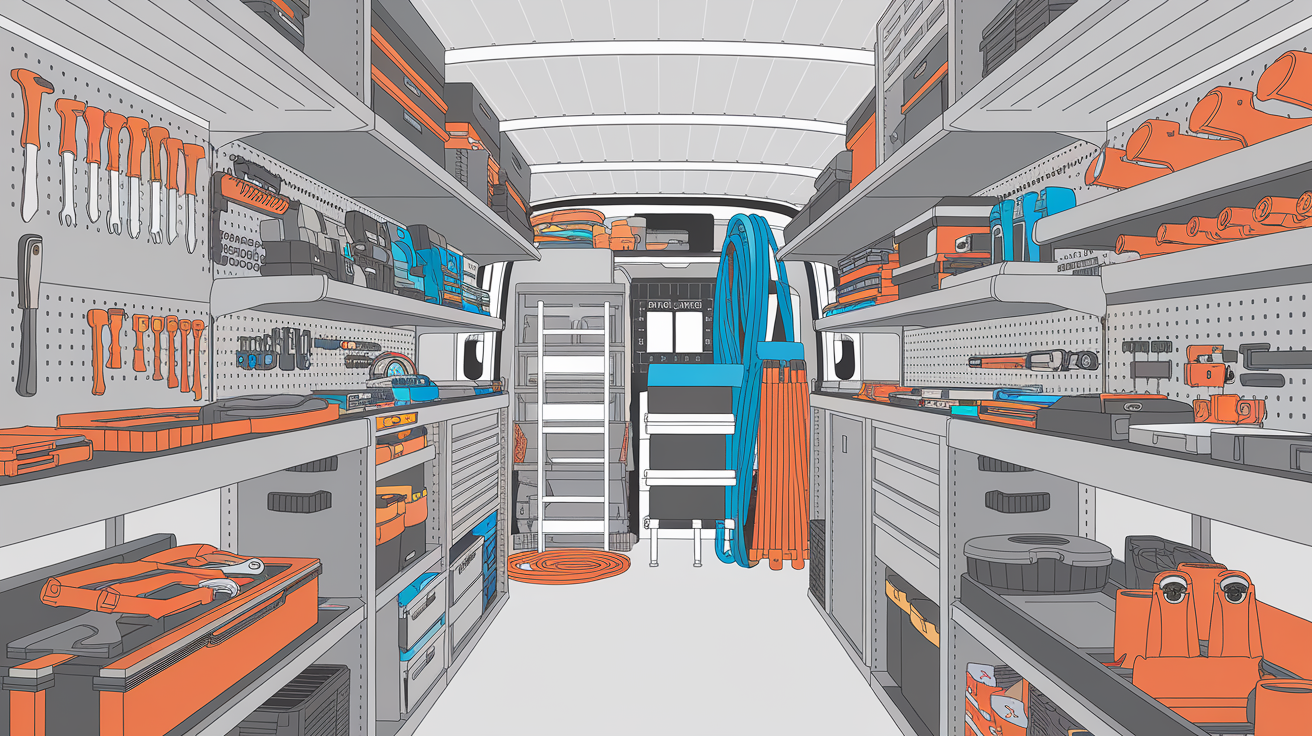 Exemple d'organisation optimale dans un fourgon utilitaire