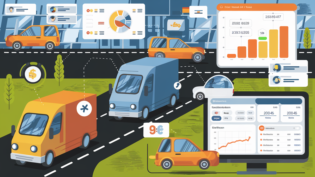 Illustration d'une PME utilisant un logiciel de gestion de flotte