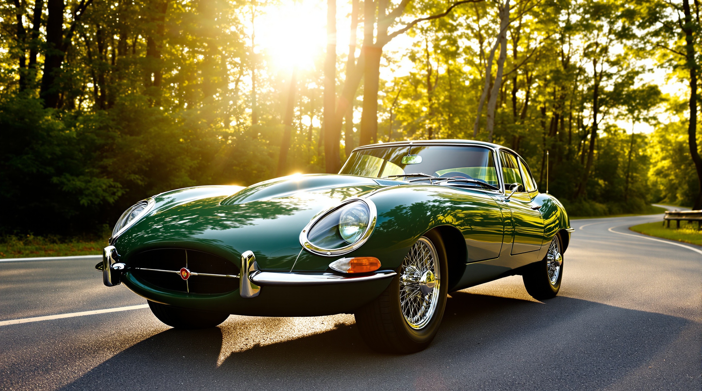 Jaguar Type E ancienne, allure iconique, passion et authenticité