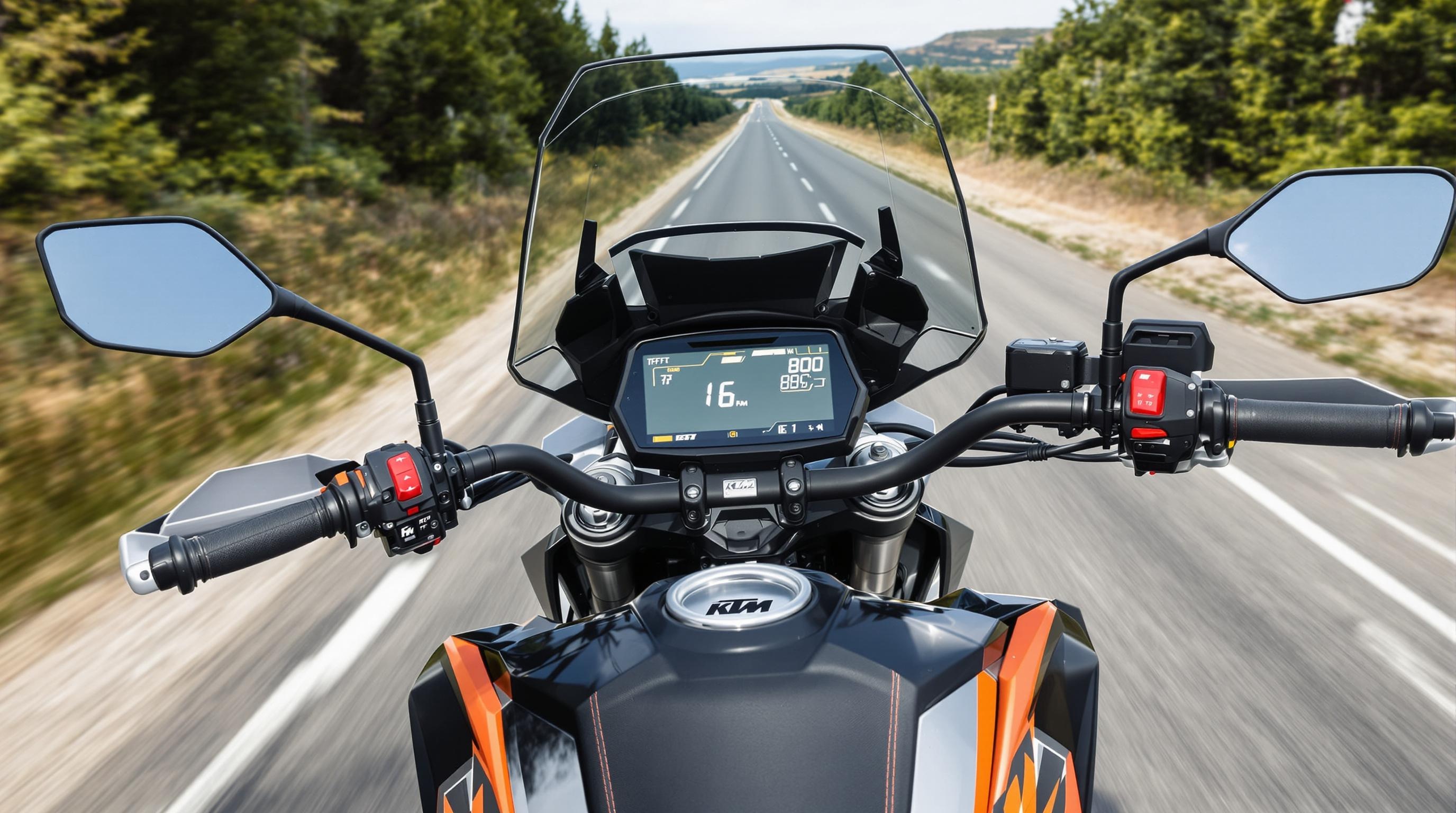 Pare-brise réglable, tableau de bord TFT et selle confort KTM 890 Adventure