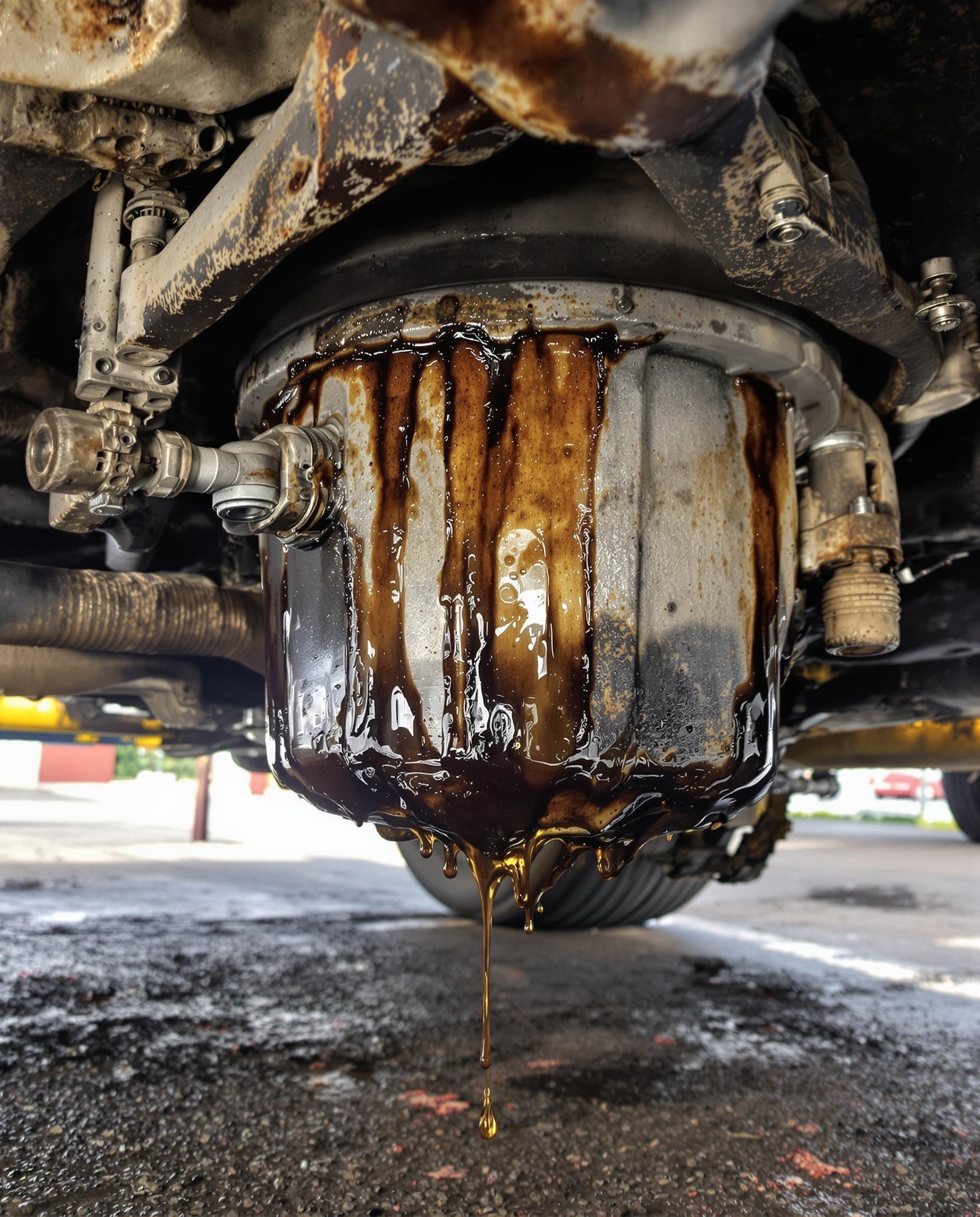 Fuite d'huile sous une boîte de transfert 4x4