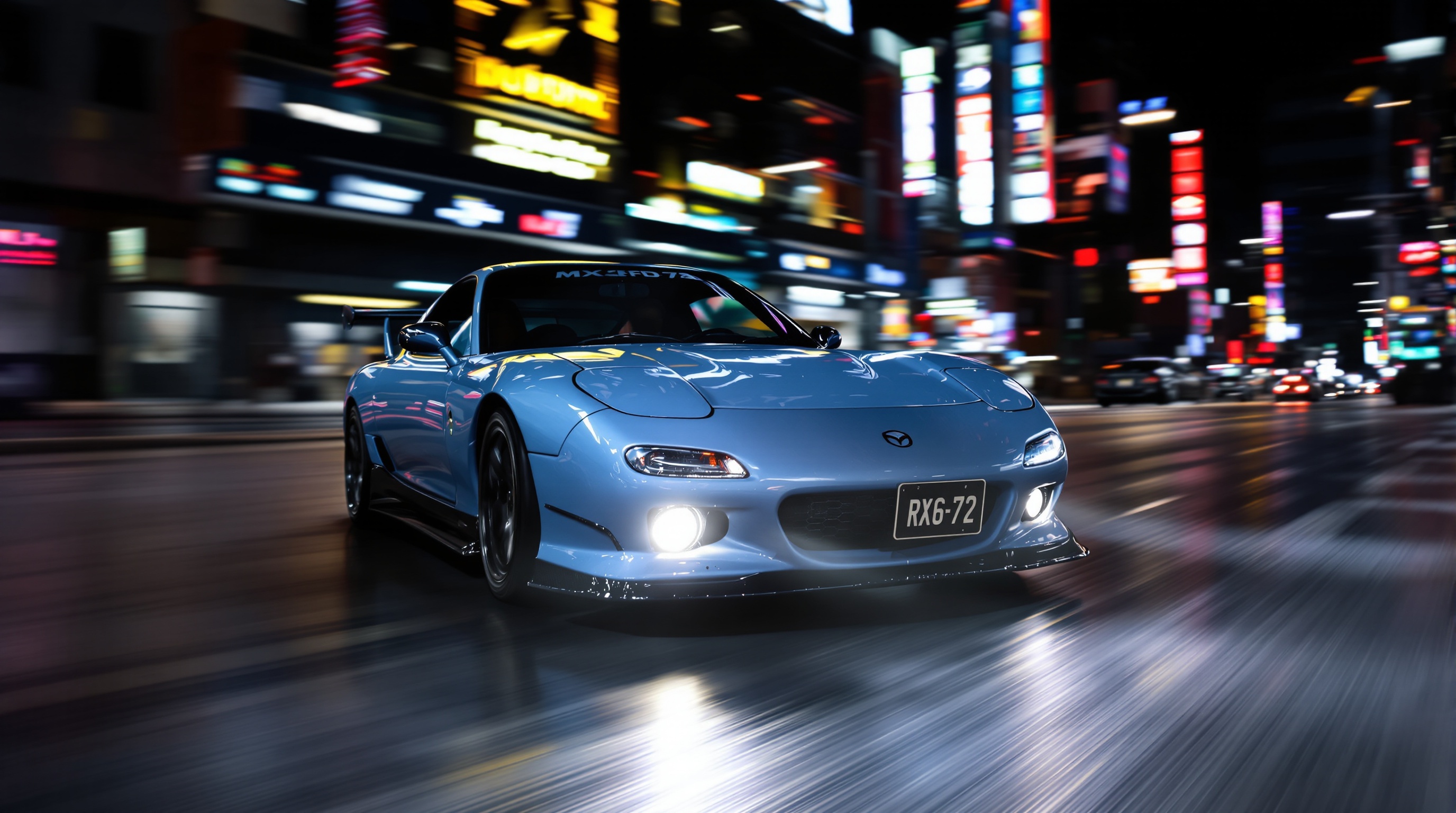 Mazda RX-7 FD3S lignes sportives et phares escamotables
