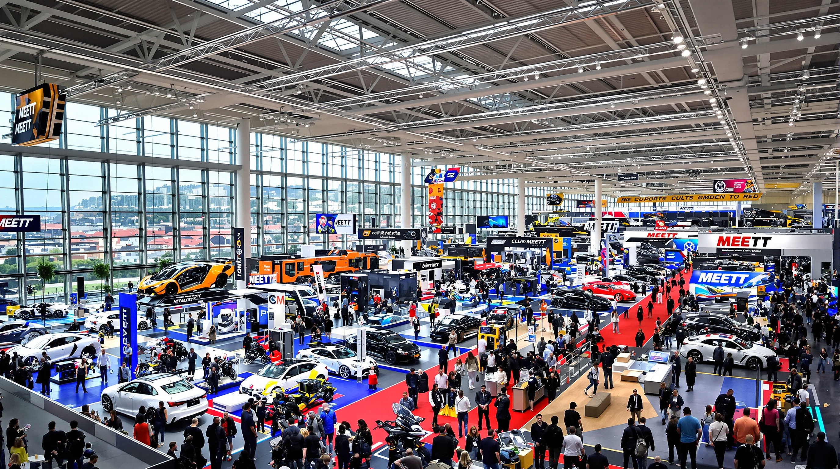 Le MEETT, un espace moderne et spacieux idéal pour accueillir les grands salons automobiles et moto de Toulouse.