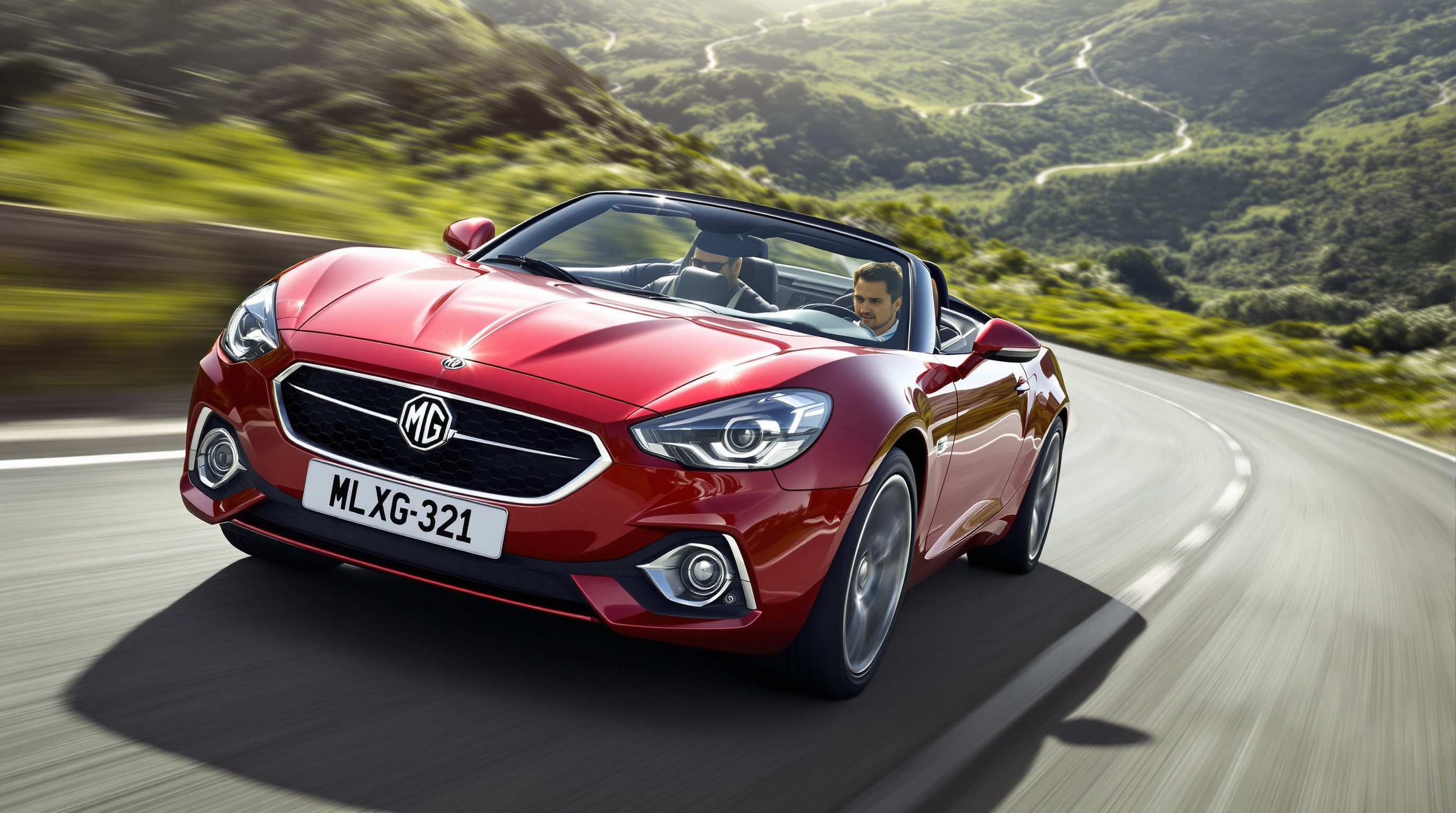 MG Cyberster roadster électrique dynamique