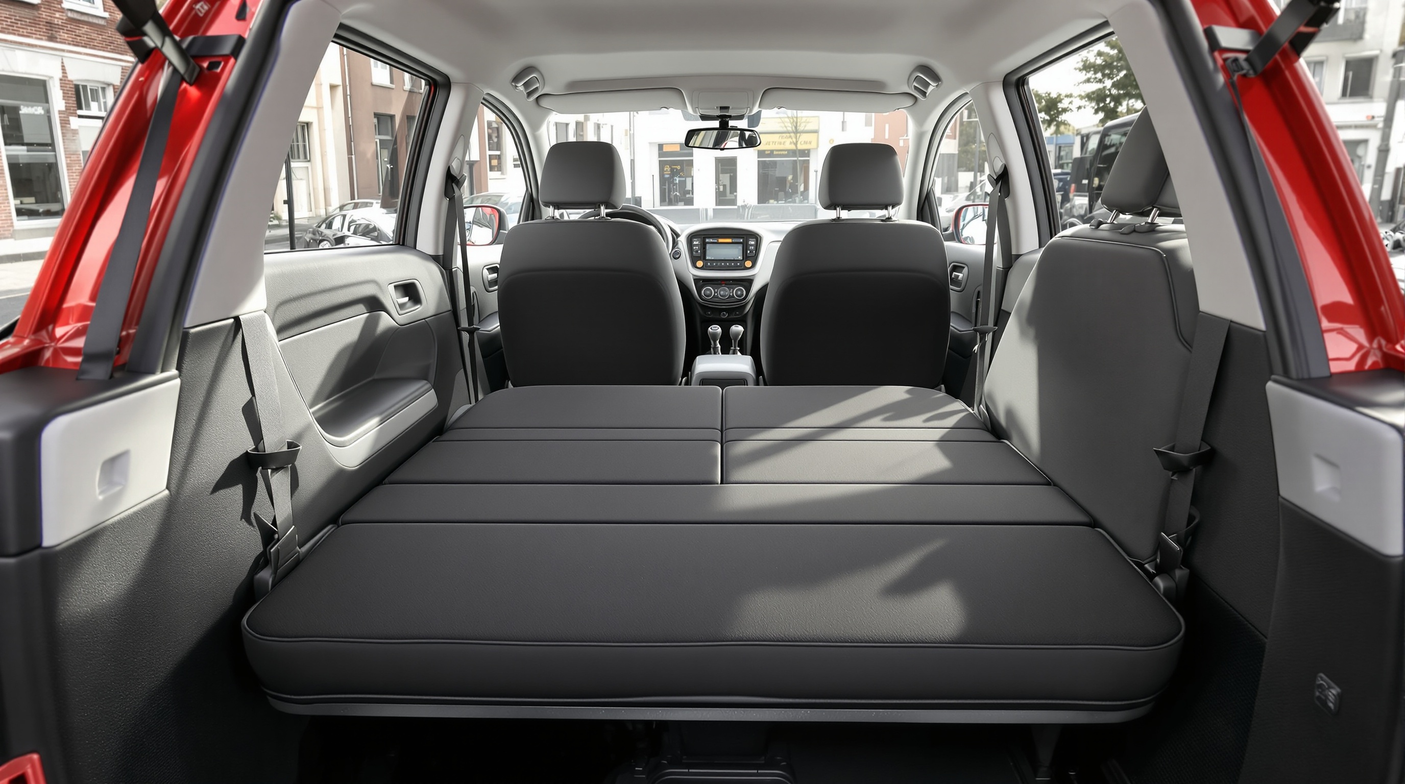 Microcar M.Go Family Flex-it banquette rabattue grand coffre habitacle urbain