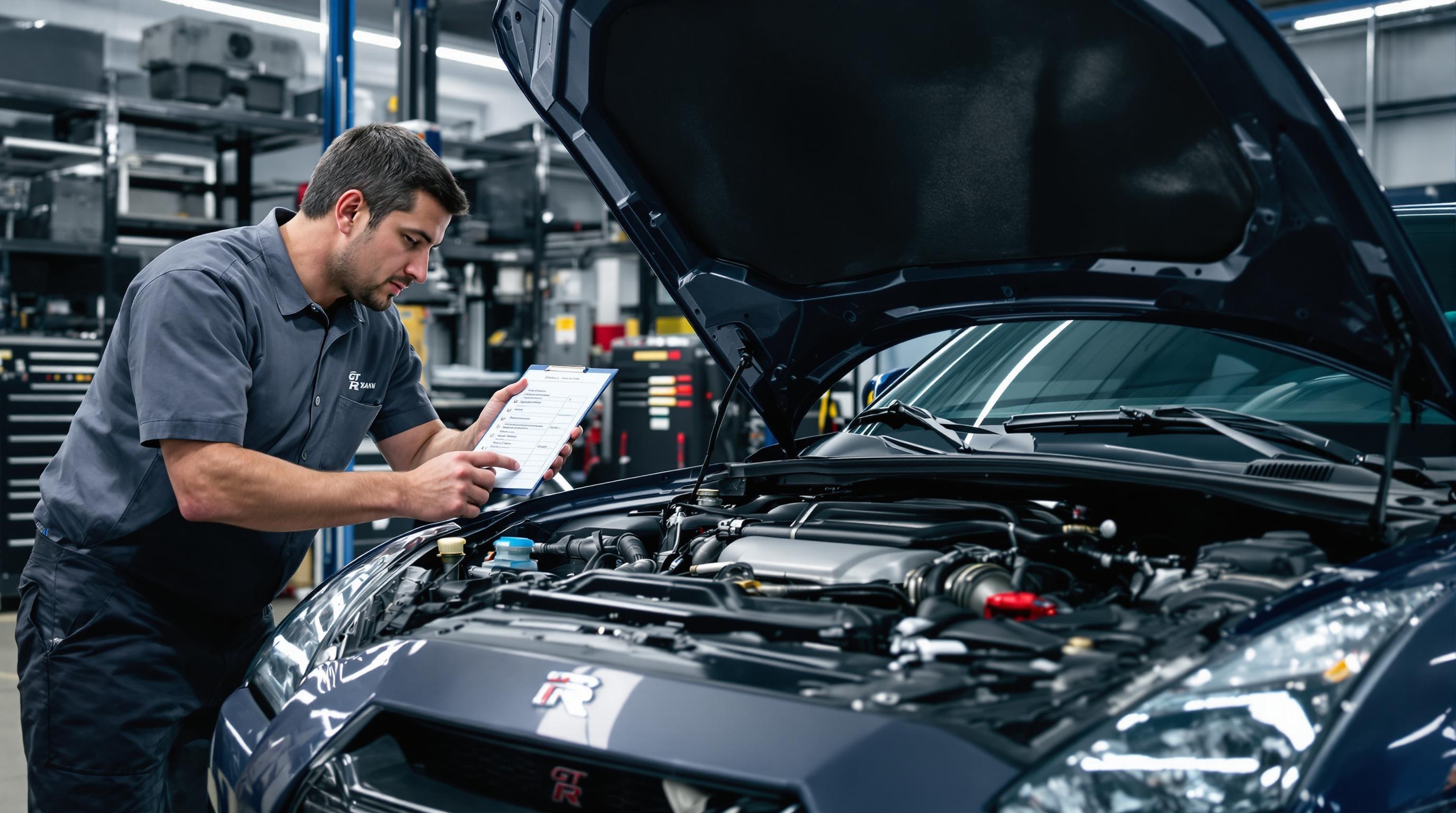 Checklist d'inspection en atelier pour la Nissan GT-R
