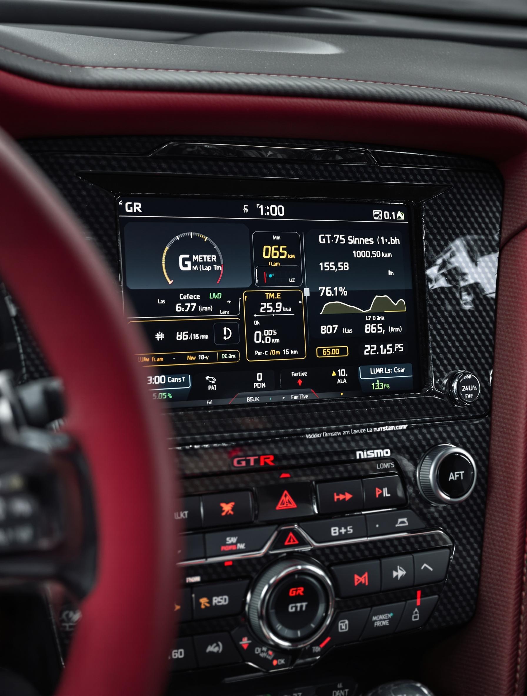 Écran multi-fonctions de télémétrie Nissan GT-R Nismo