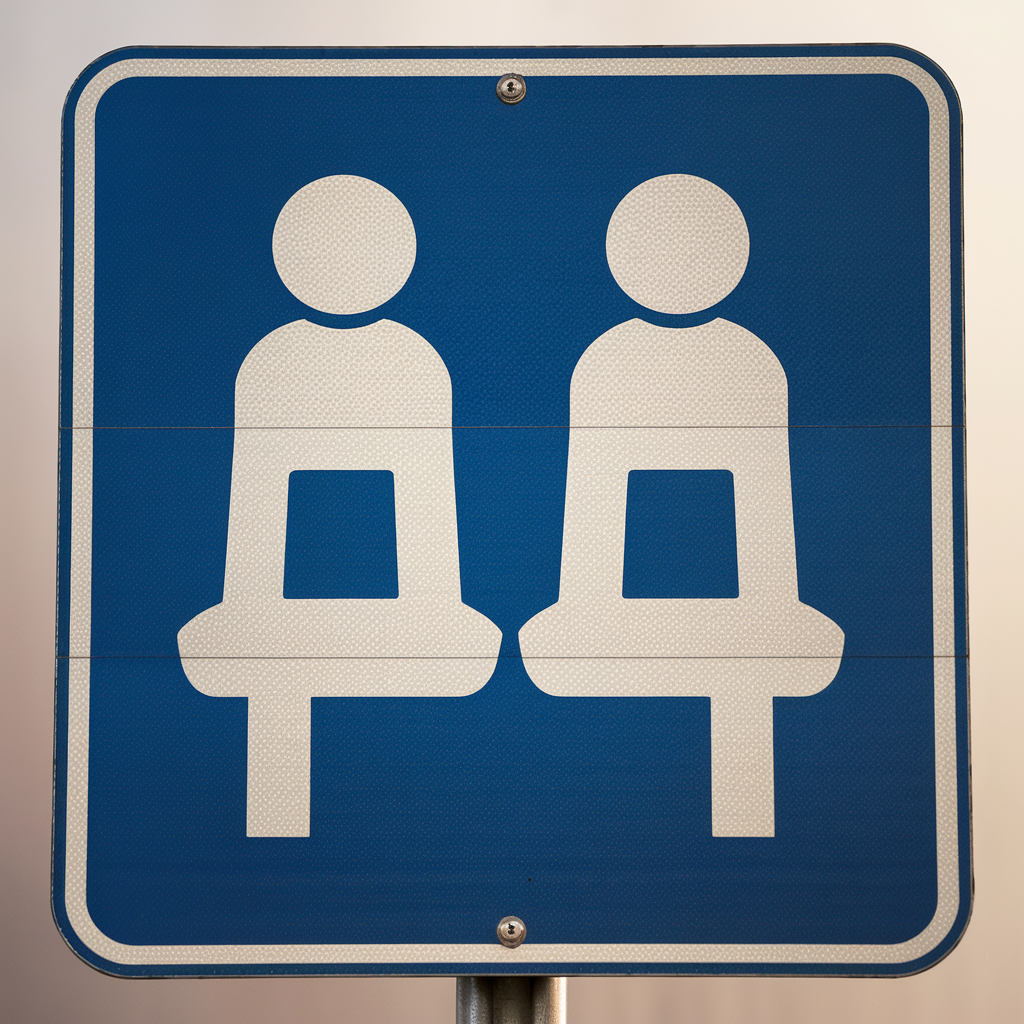 Panneau officiel CE52 de covoiturage avec fond bleu et pictogramme voiture avec passagers