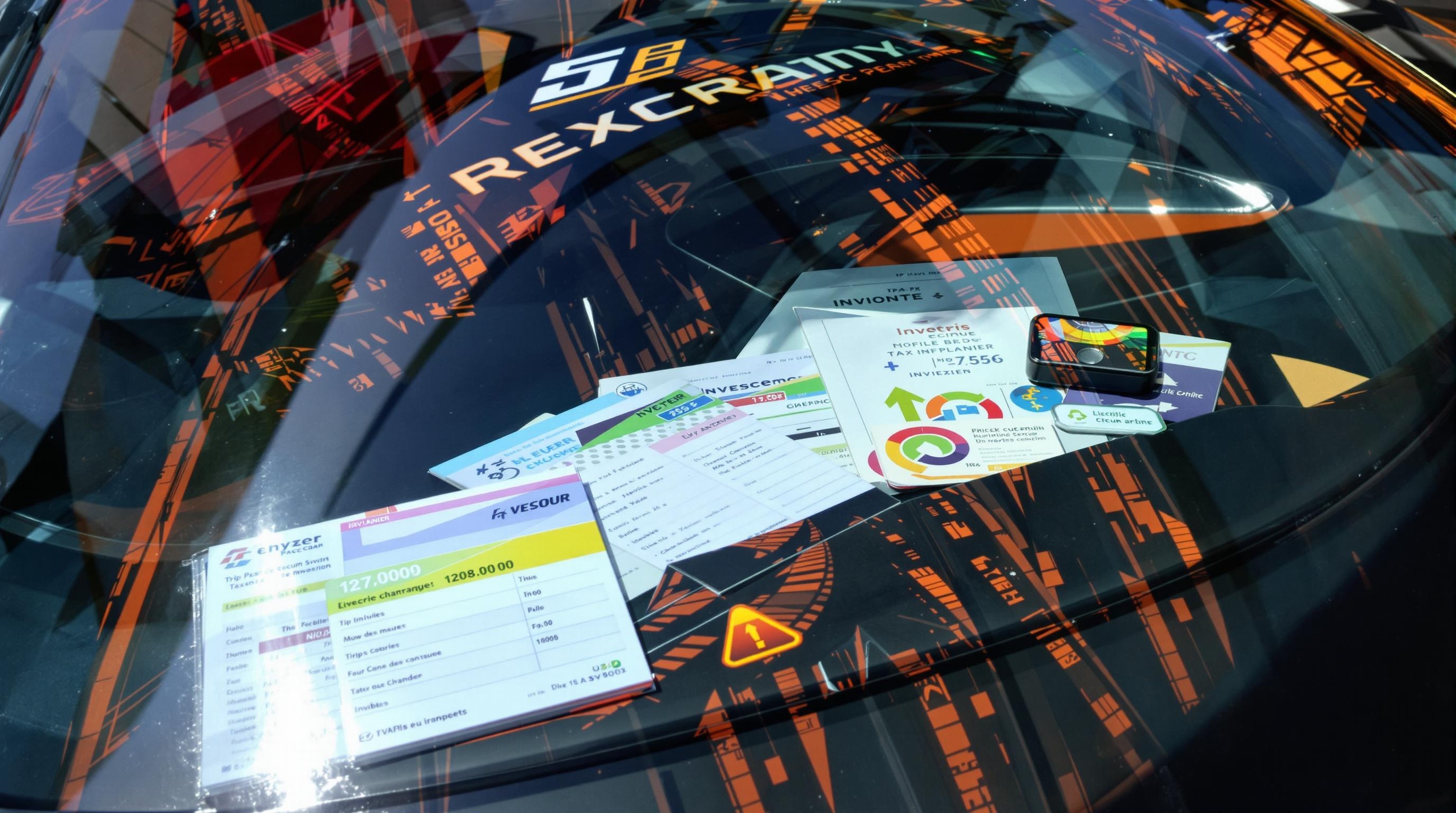 Pare-brise hypercar avec documents justificatifs électriques