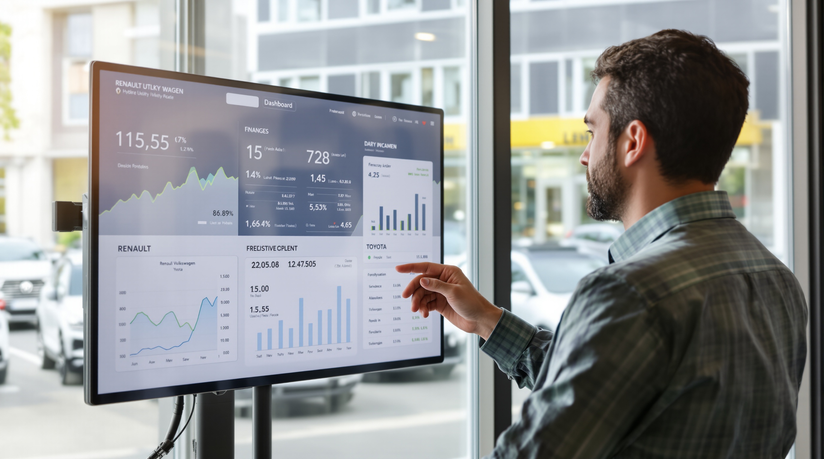 patron PME tableau bord financier flotte utilitaires récents Renault Volkswagen Toyota hybride
