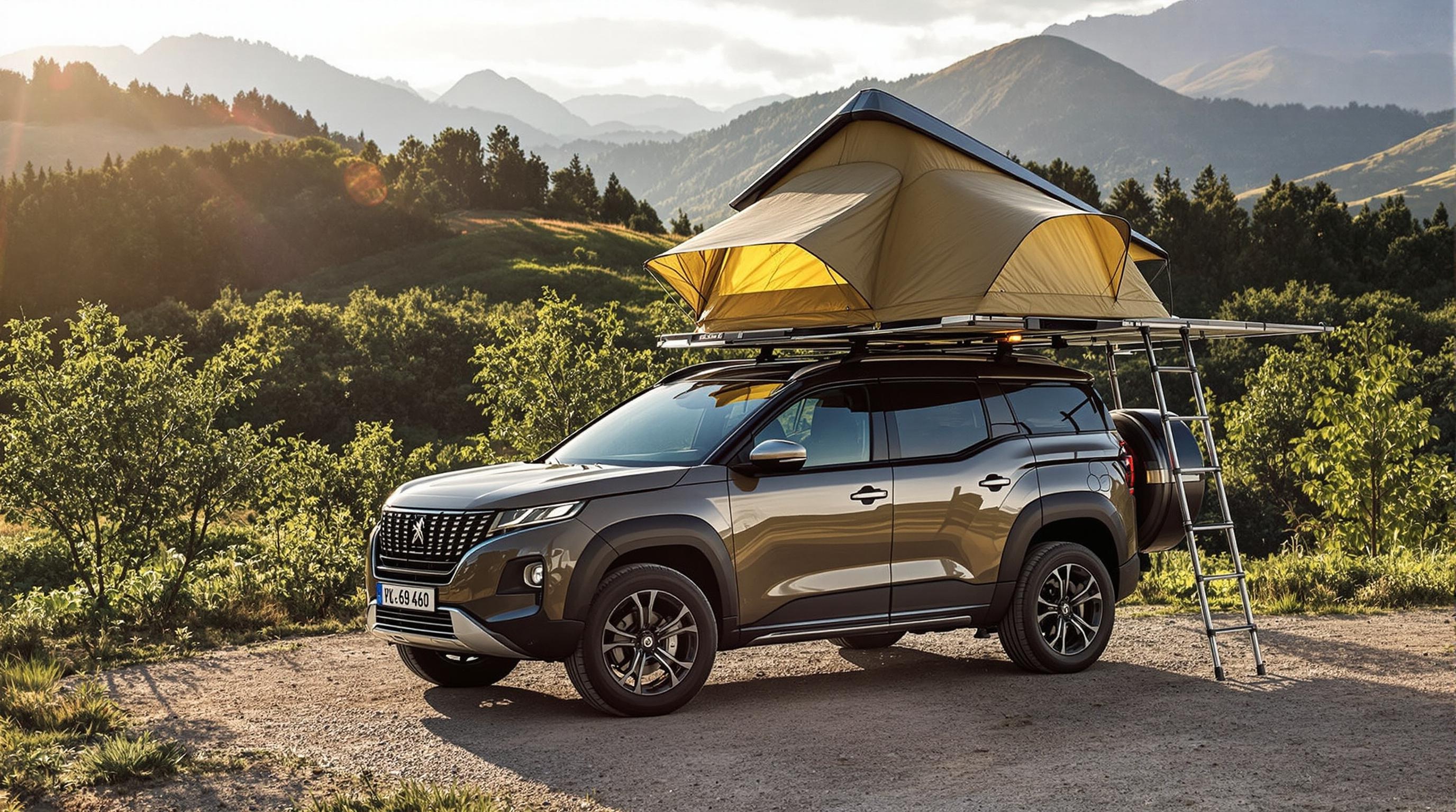Peugeot Rifter 4x4 Concept avec tente Overland installée