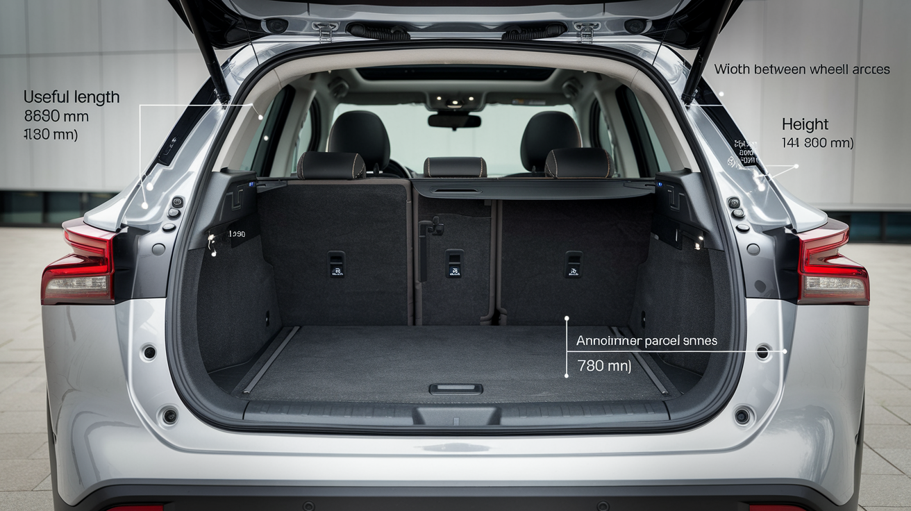 Dimensions techniques coffre Nissan Qashqai