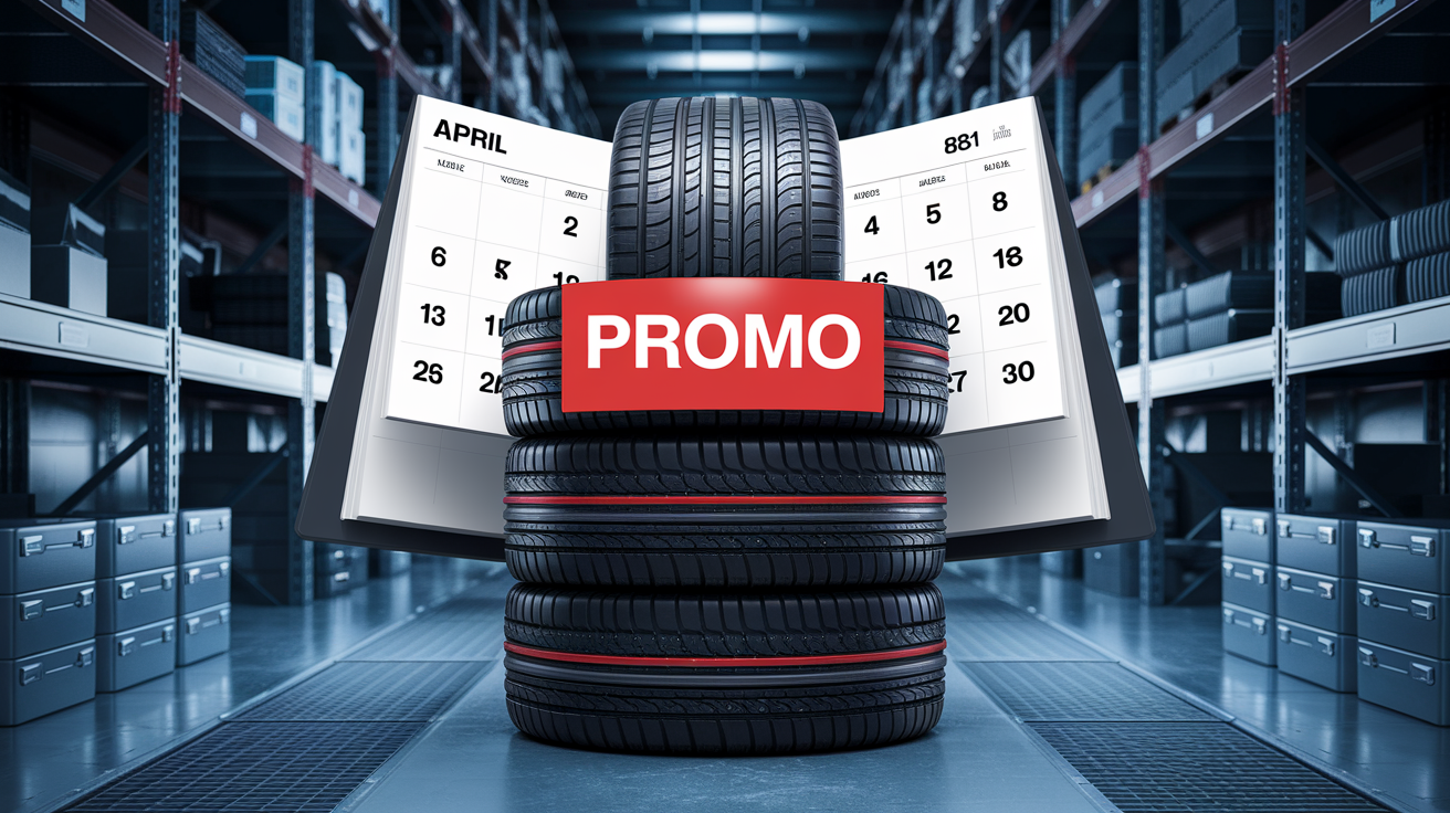 pile de pneus promo calendrier avril