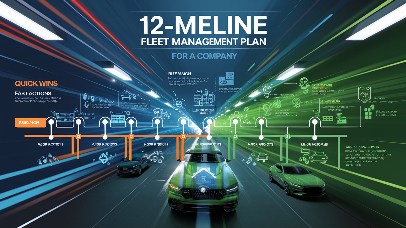 Feuille de route 12 mois gestion de flotte avec quick wins et projets lourds
