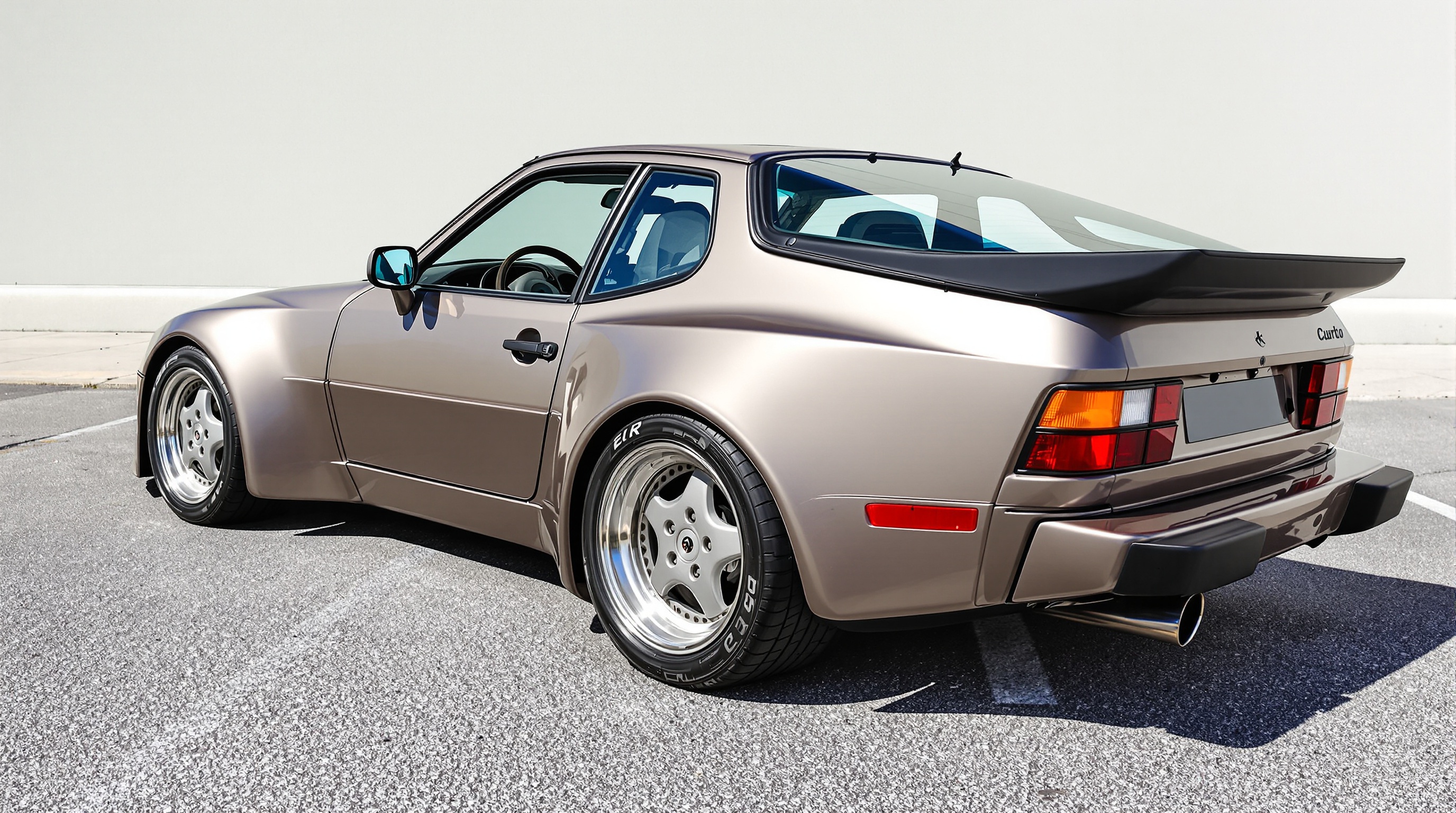 Porsche 944 Turbo avec ses ailes arrière élargies