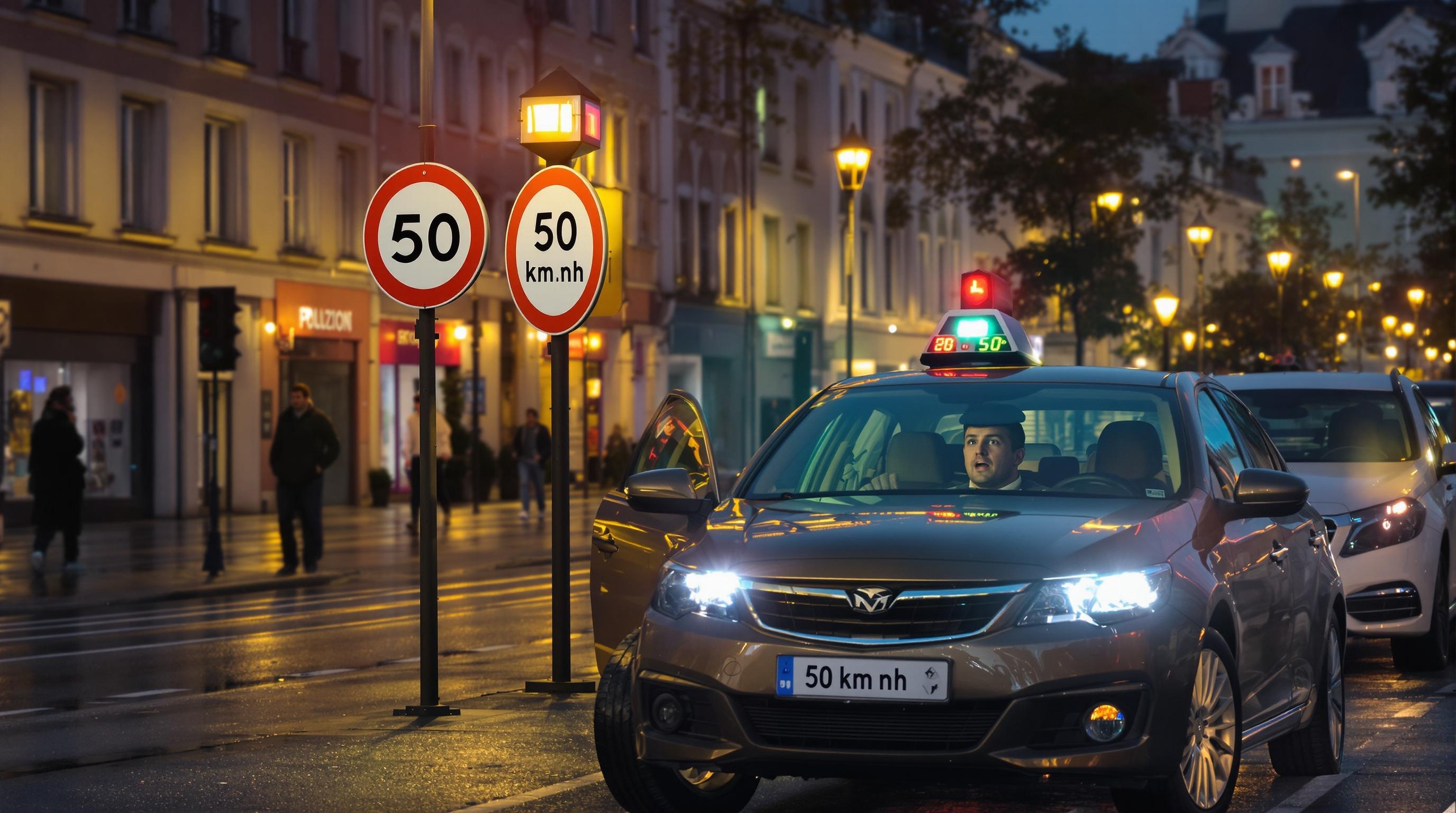 Radar en zone urbaine avec limitation à 50 km/h