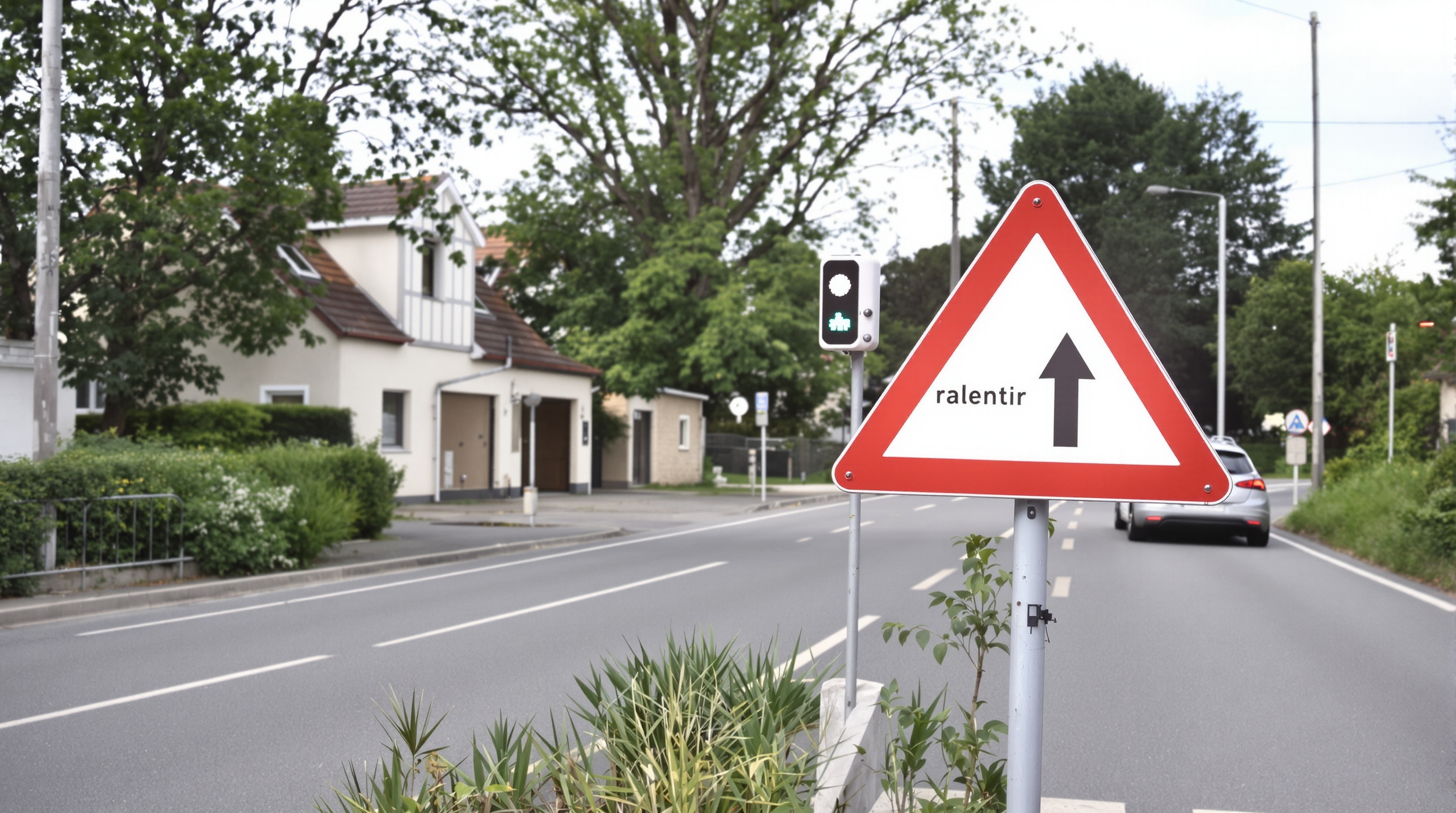 radar pédagogique affichage lumineux sur route