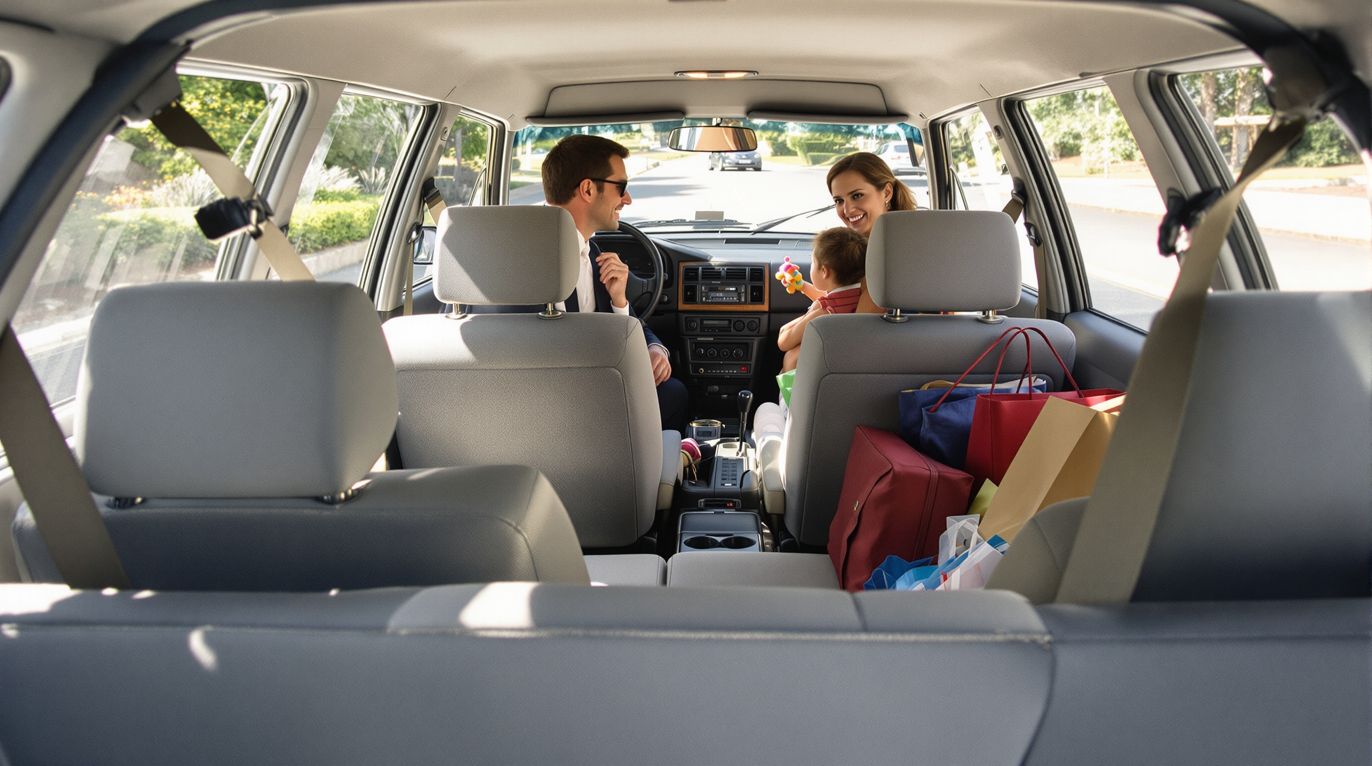 Plan intérieur Renault 25 : espace passagers et coffre