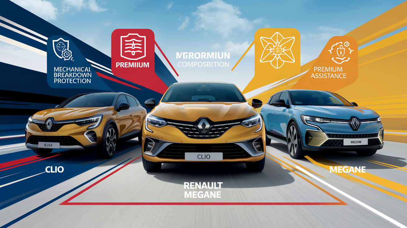 Garanties robustes sur Renault Clio Captur Megane