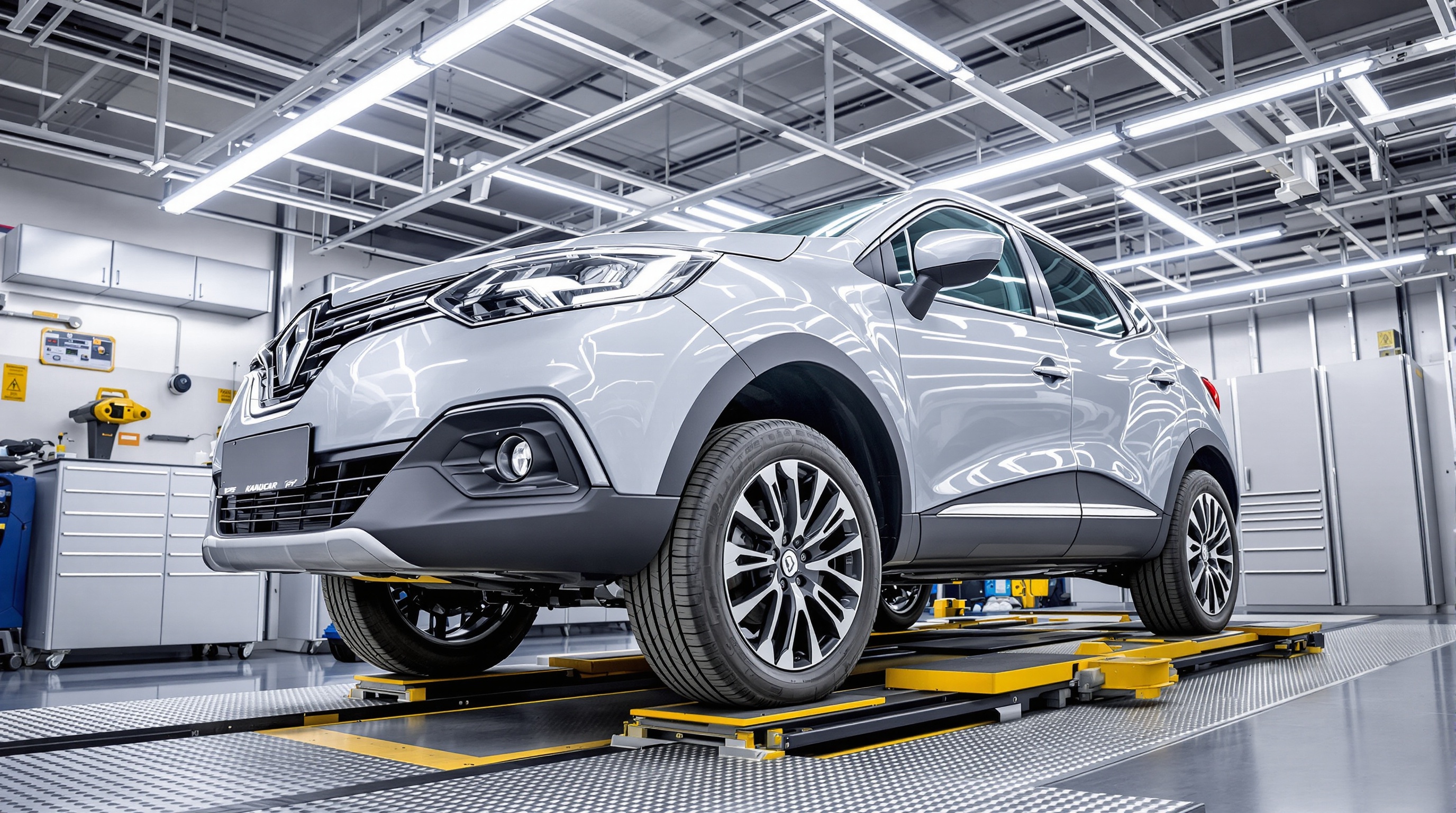 Renault Kadjar TCe 160 GPF sur balance atelier technique pneumatiques