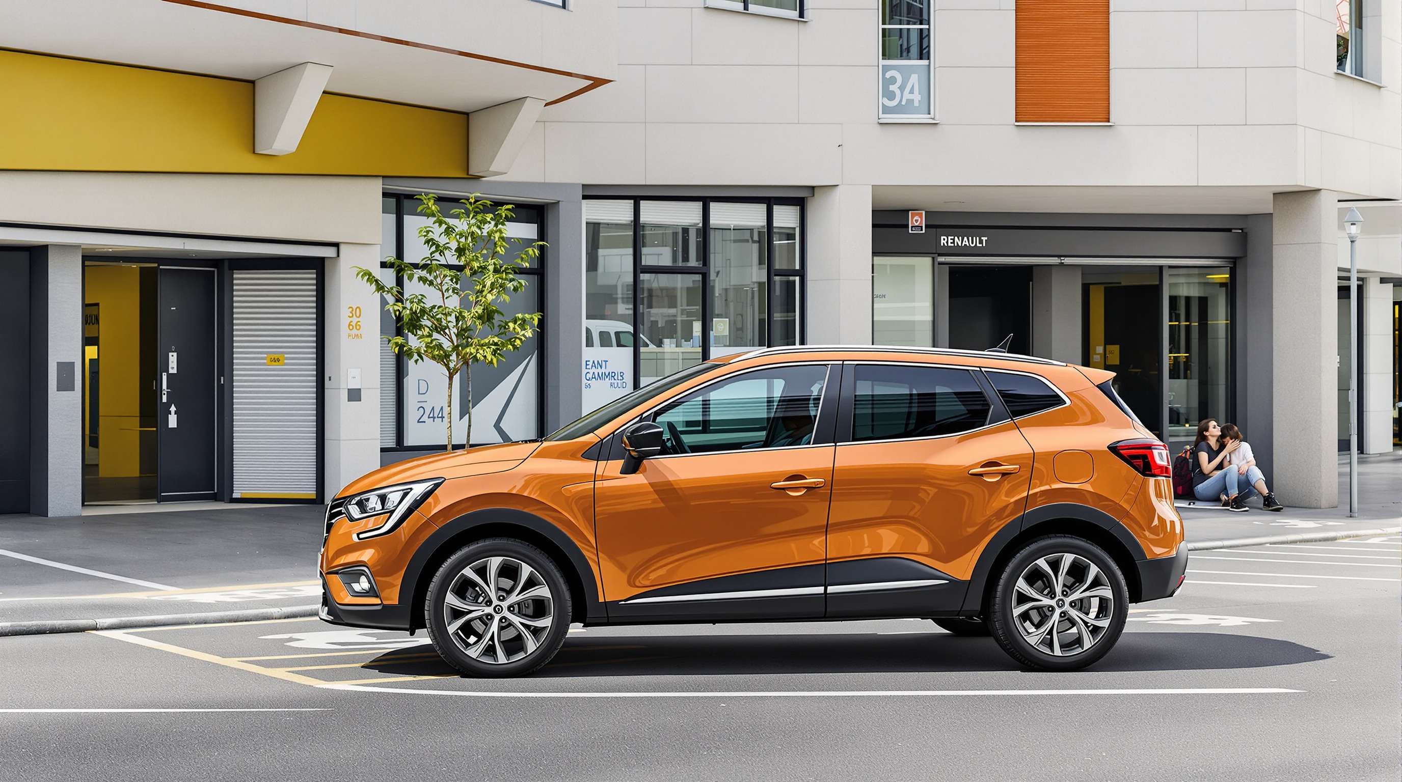 Renault Kadjar stationné en ville contexte urbain
