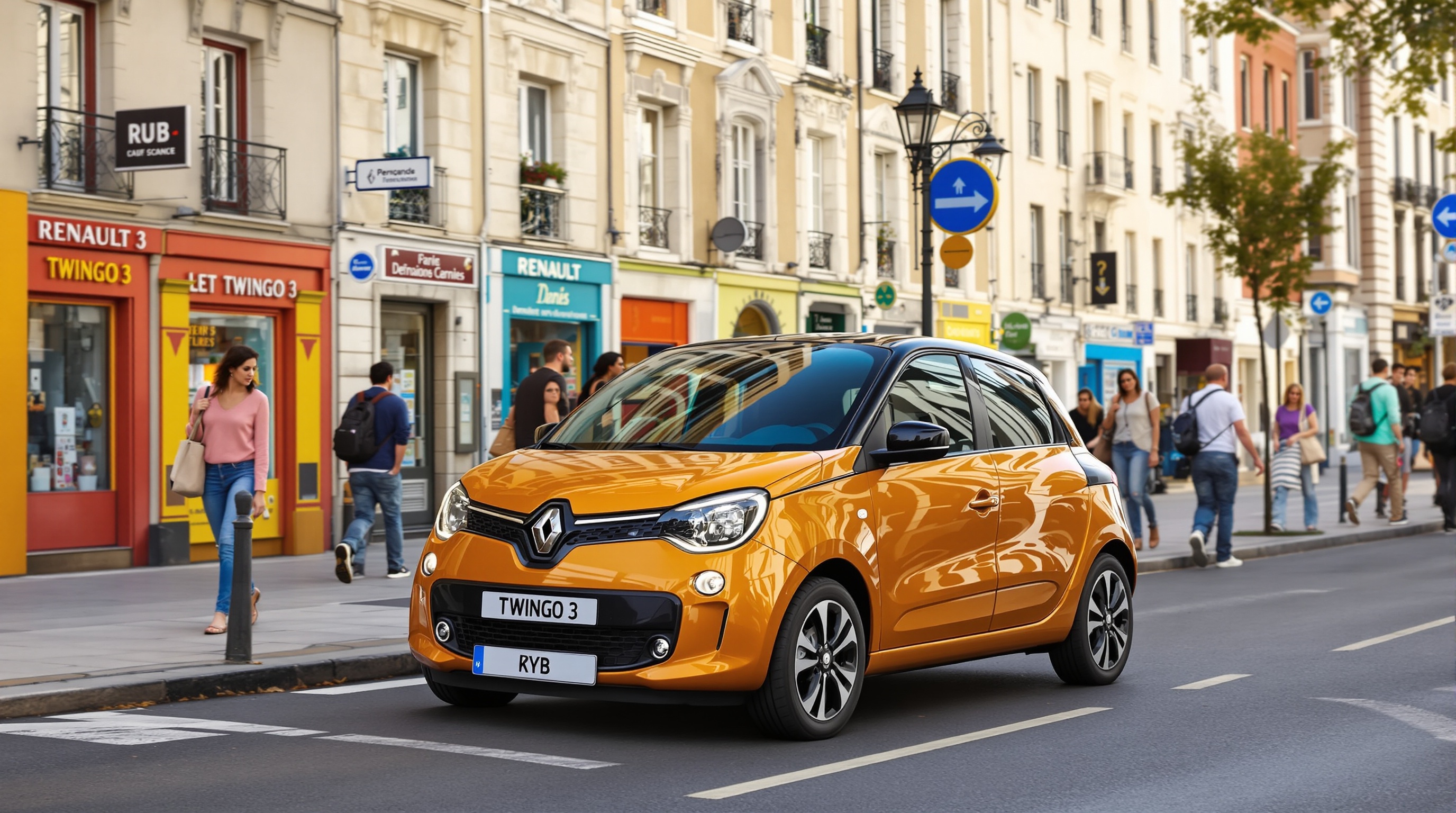 Renault Twingo 3 vue urbaine compacte dimensions