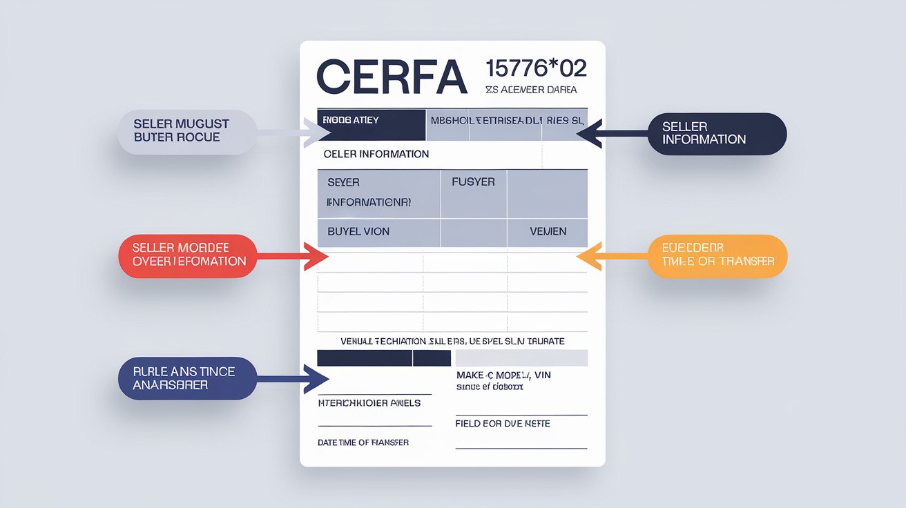 Schéma explicatif des sections essentielles du Cerfa 15776*02