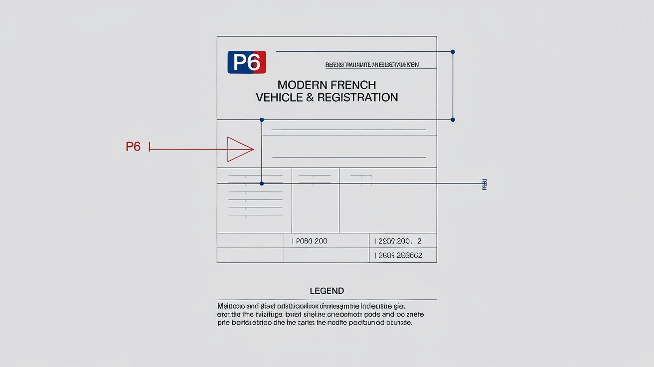 Emplacement du champ P6 sur une carte grise
