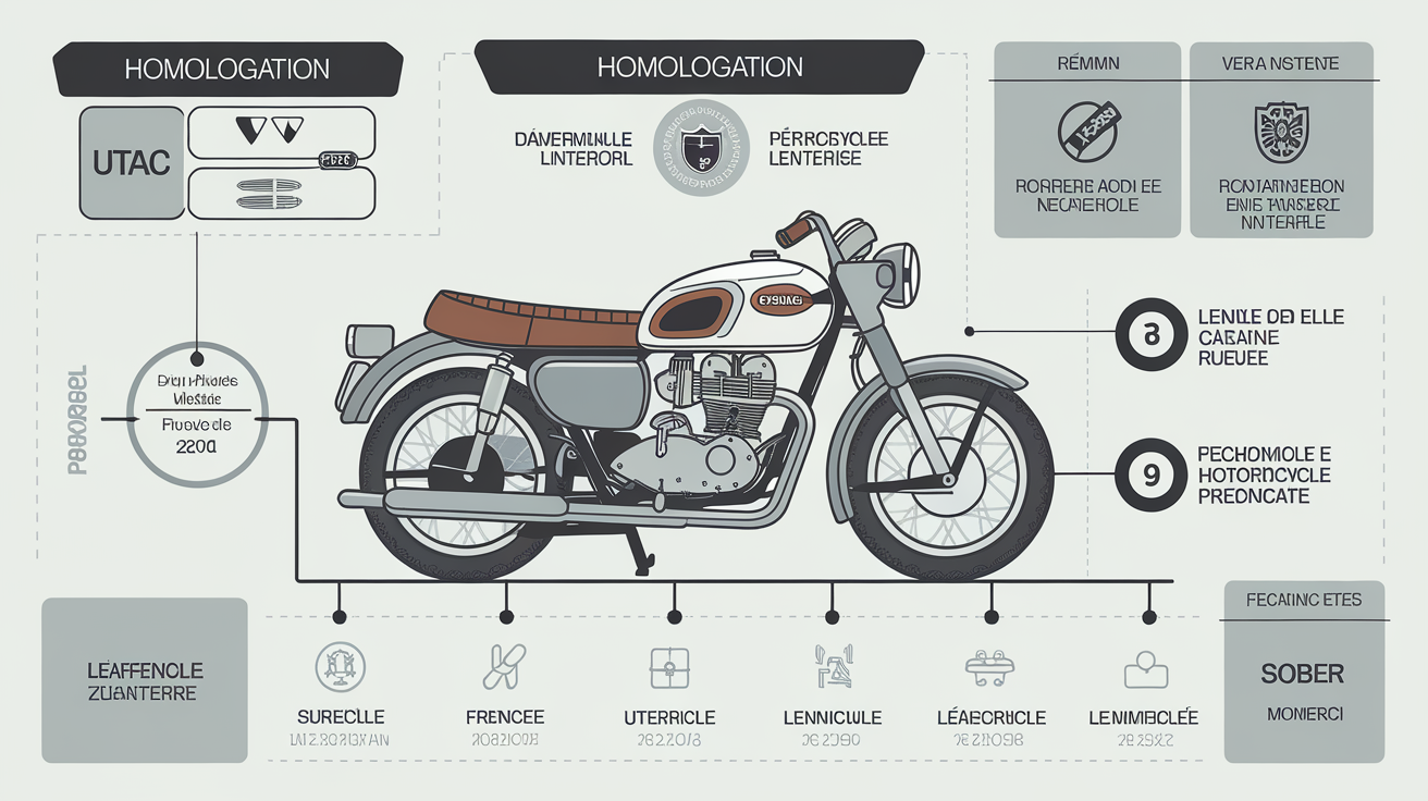 Schéma homologation plaque moto UTAC France