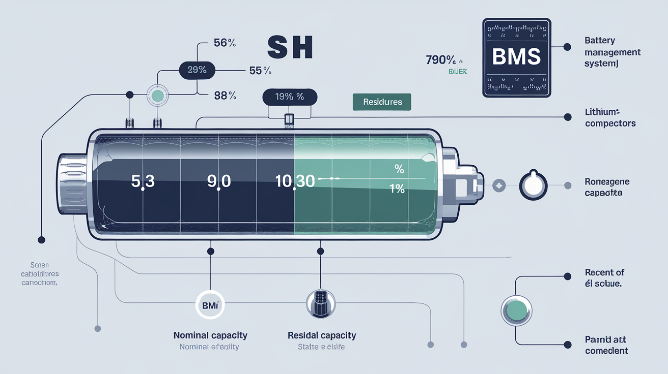 Schéma explicatif du SOH d'une batterie lithium-ion
