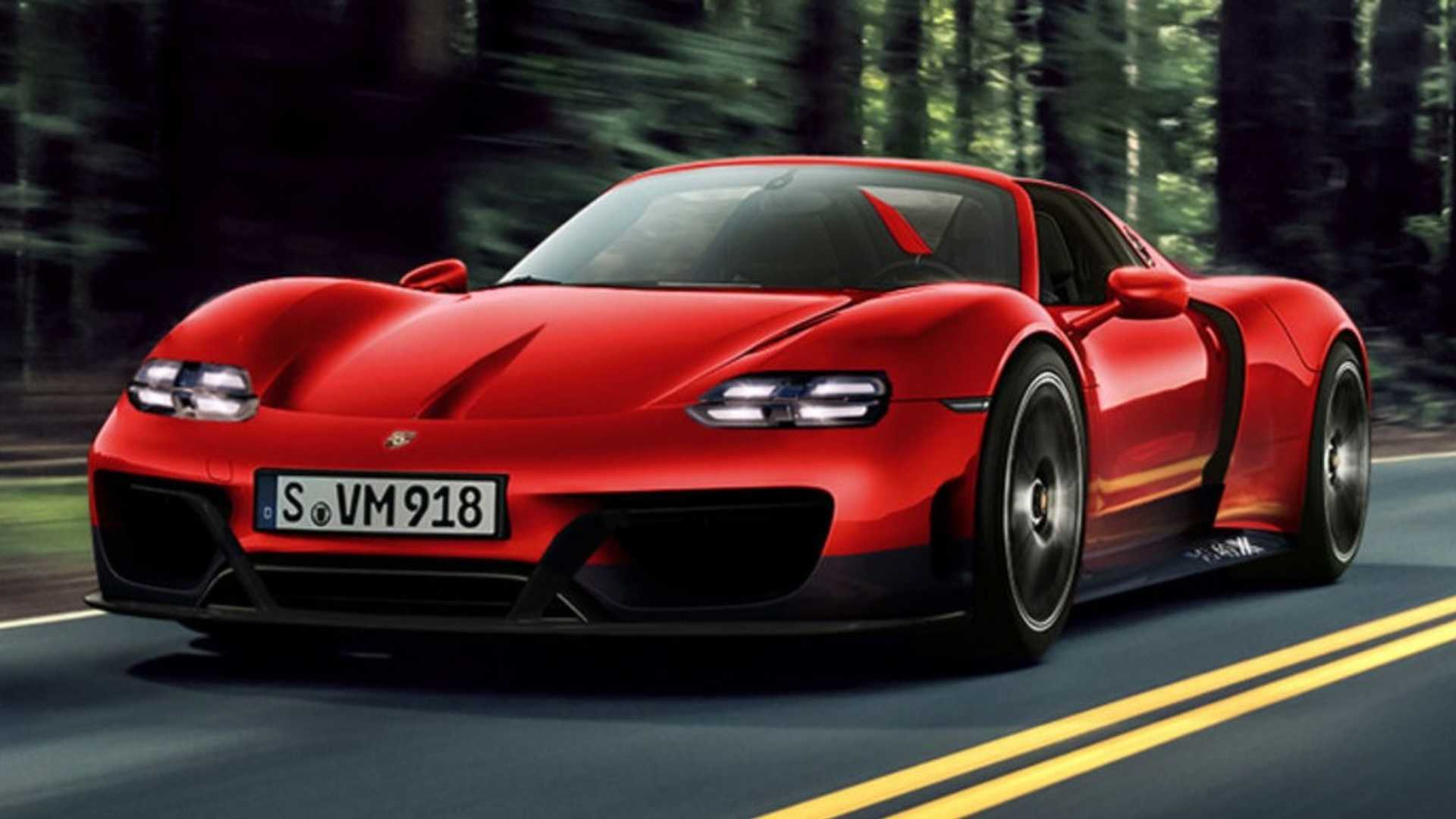 Schéma de l'architecture moteur hybride de la Porsche 918 Spyder