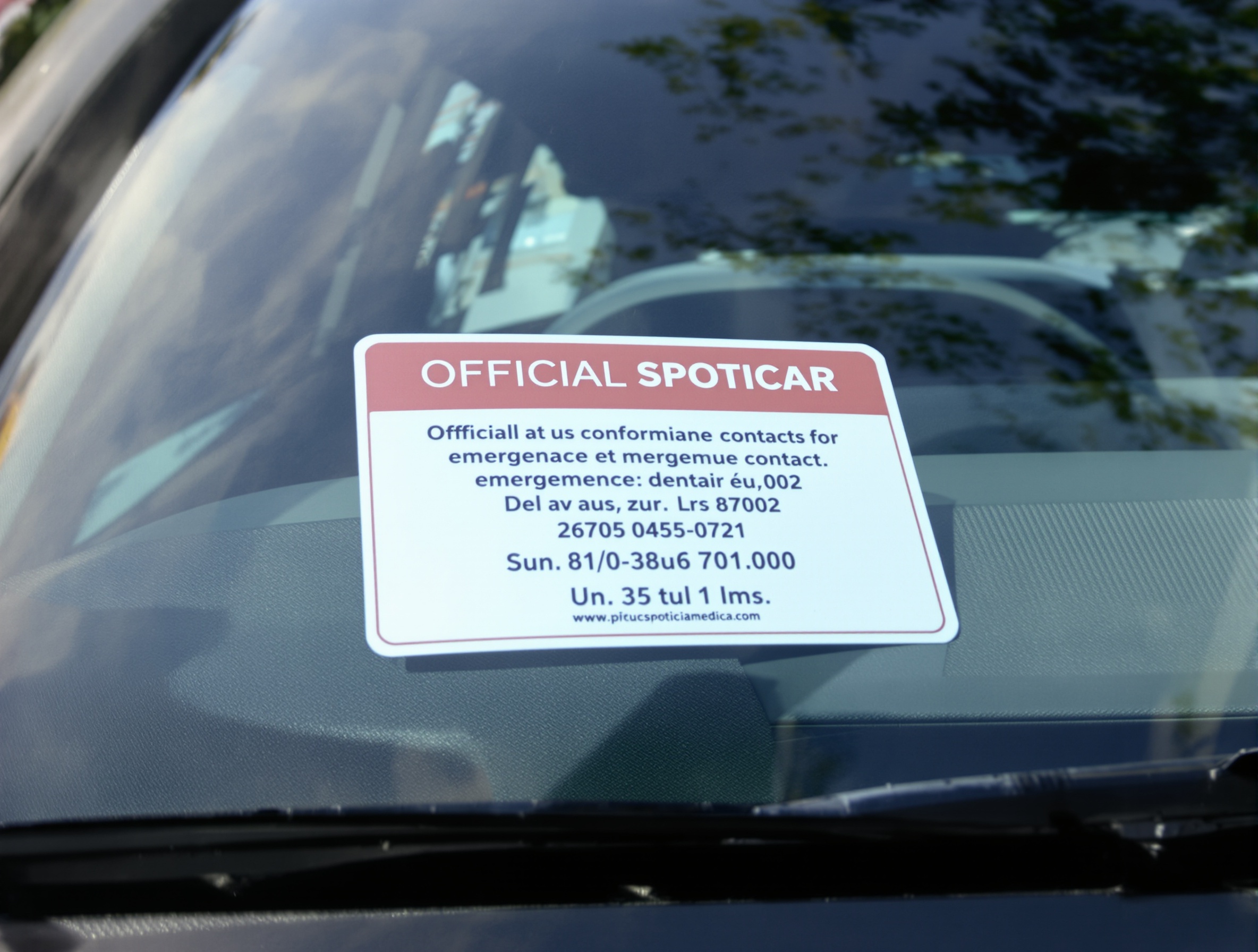 Autocollant assistance Spoticar pare-brise