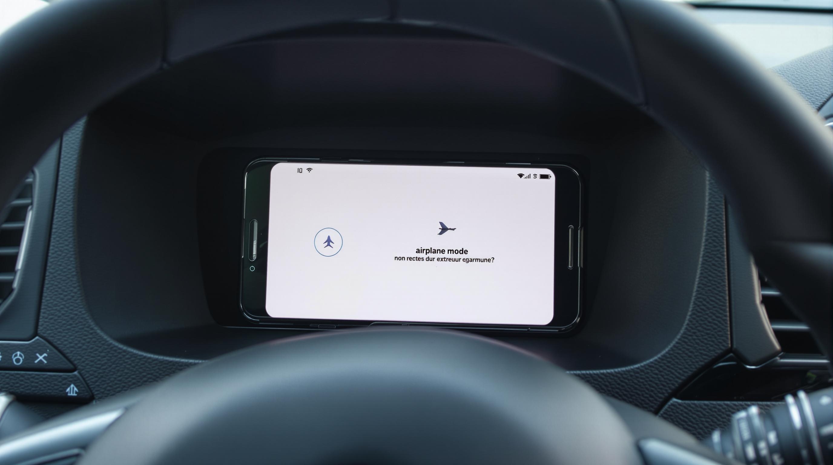 tableau bord Renault smartphone mode avion sécurité concentration