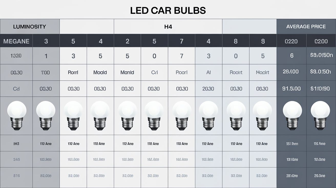 Comparatif des modèles d'ampoules LED