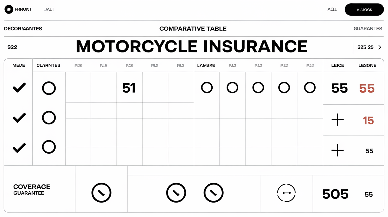 tableau comparatif assurance moto formules et garanties