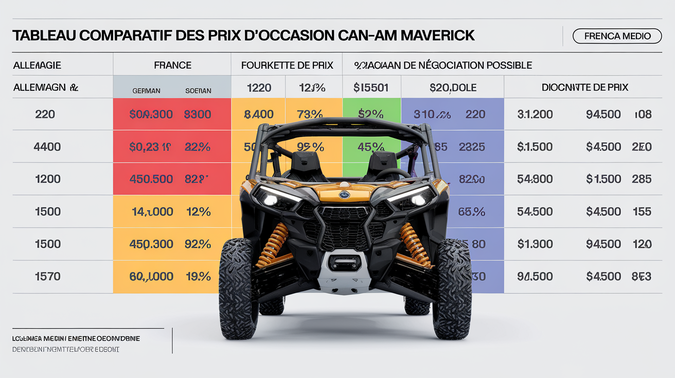 Comparatif des prix Can-Am Maverick Allemagne vs France
