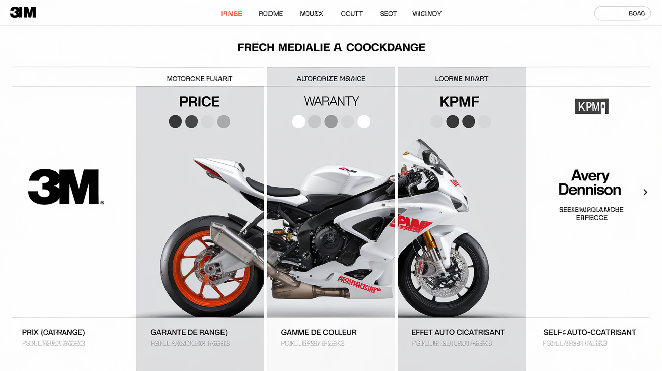 Tableau comparatif covering moto marques premium