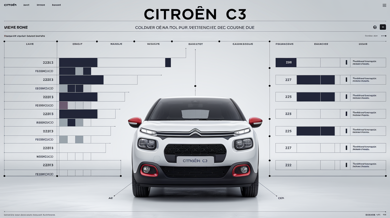 Comparatif des dimensions des générations de Citroën C3