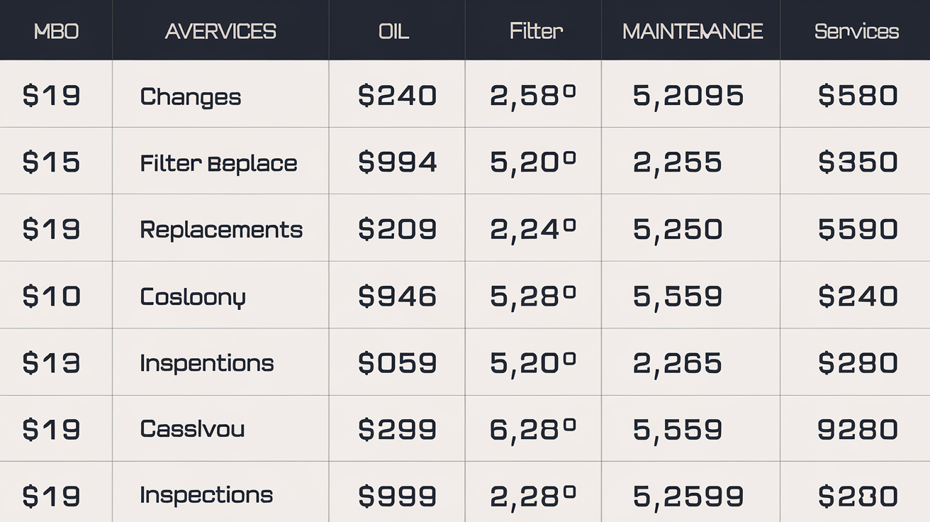 Tableau comparatif entre centres auto et garages pour l'entretien courant.