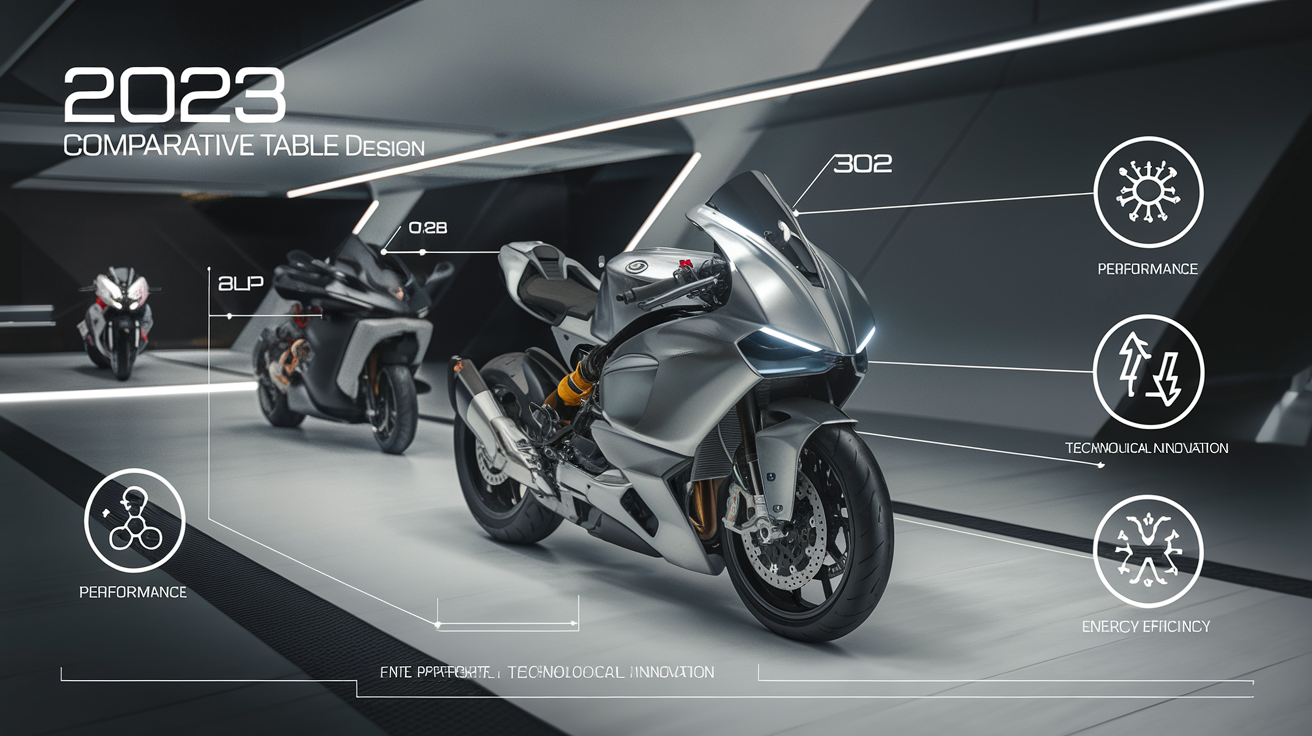 Tableau comparatif motos 2023 innovation performance