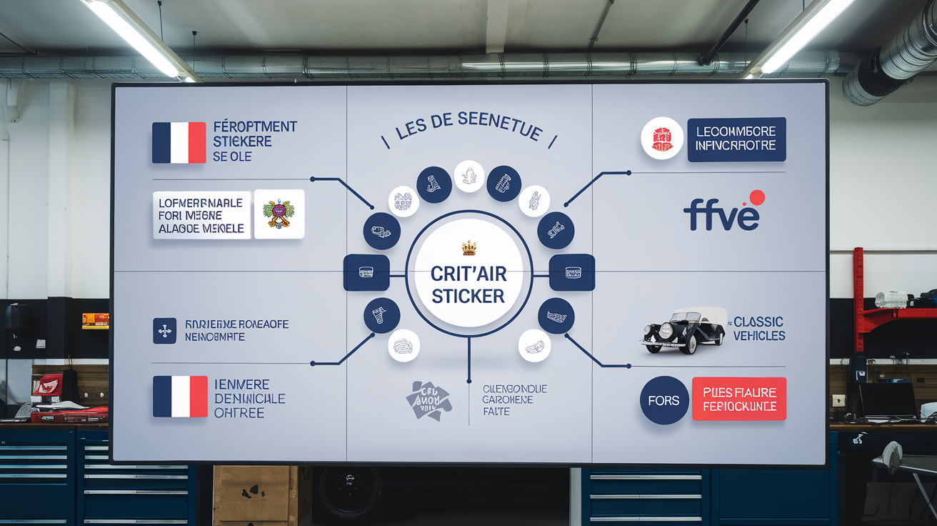 Tableau des ressources officielles pour la vignette Crit'Air collection