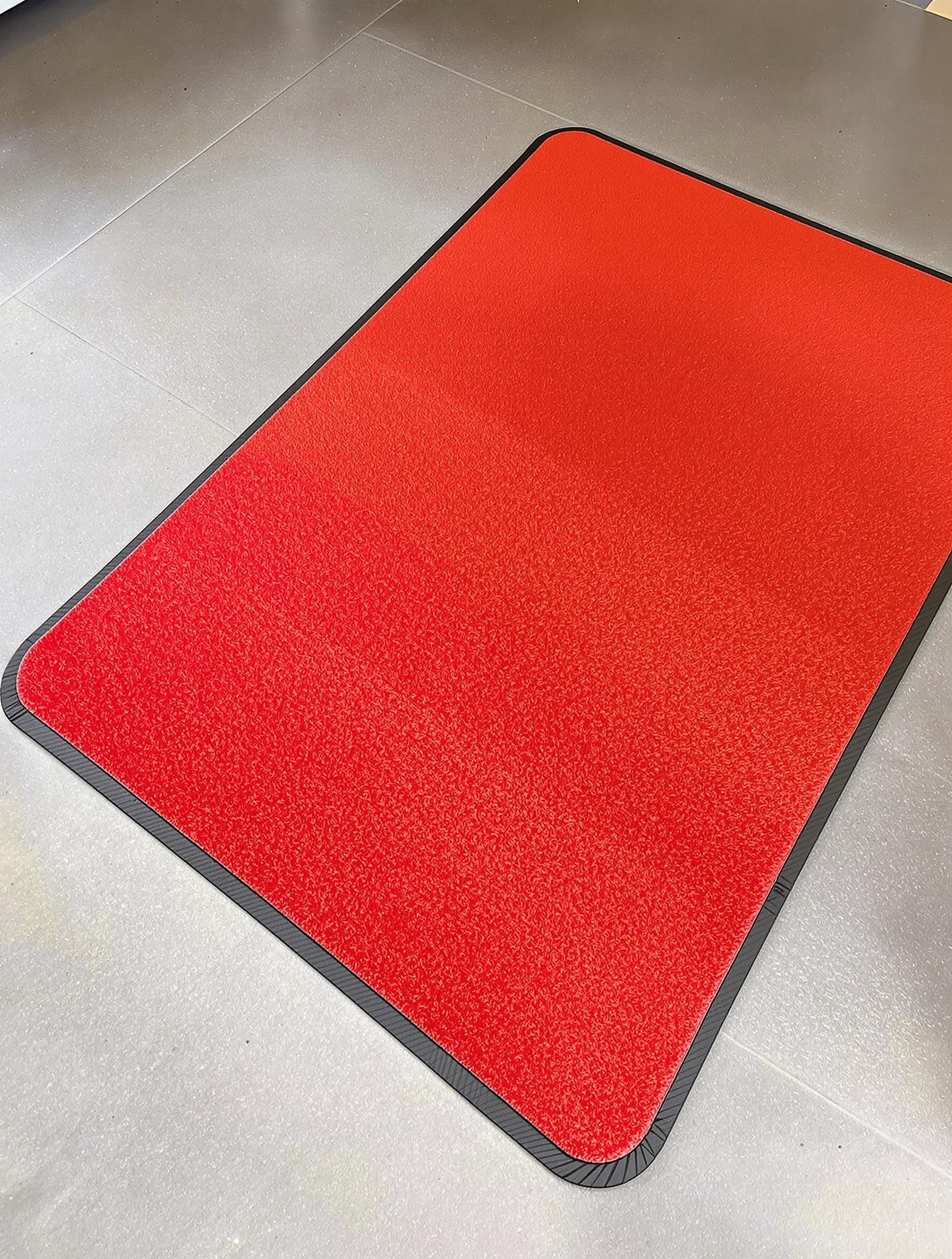Tapis environnemental de garage moto en velours polyamide écologique