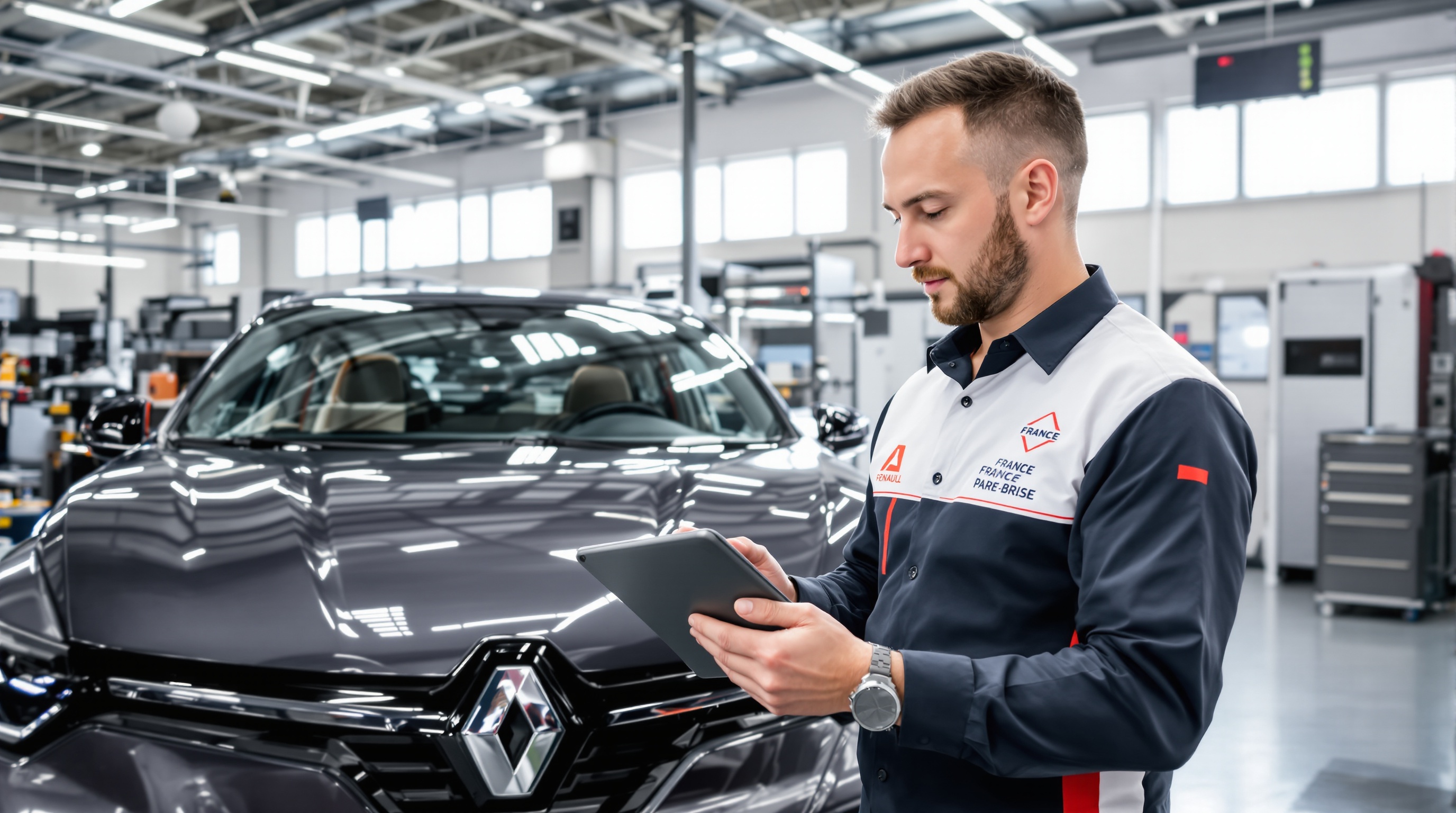 Technicien France Pare-Brise recalibrage ADAS Renault atelier professionnel