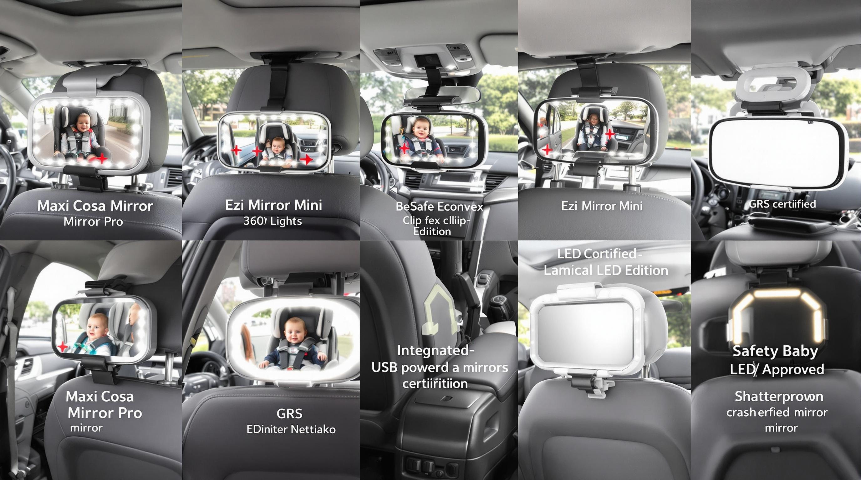Top 5 des miroirs bébé voiture avec grand angle et LED éco-conçus