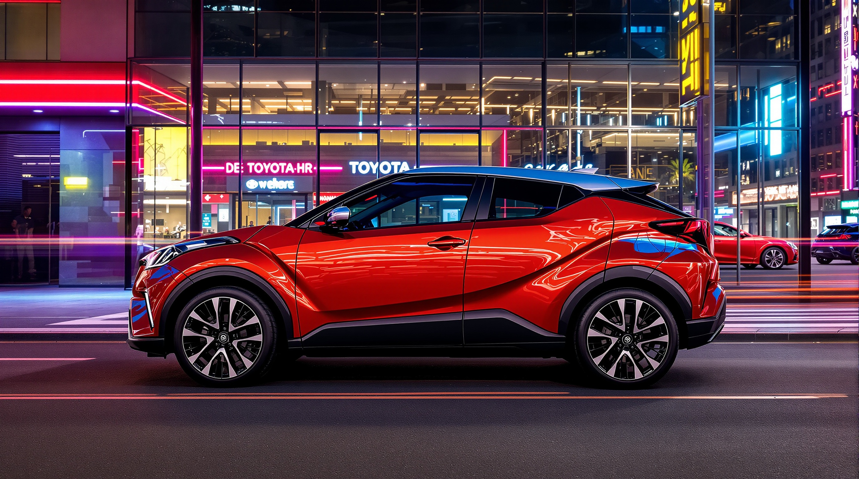 Toyota C-HR+ électrique, profil dynamique, urbain