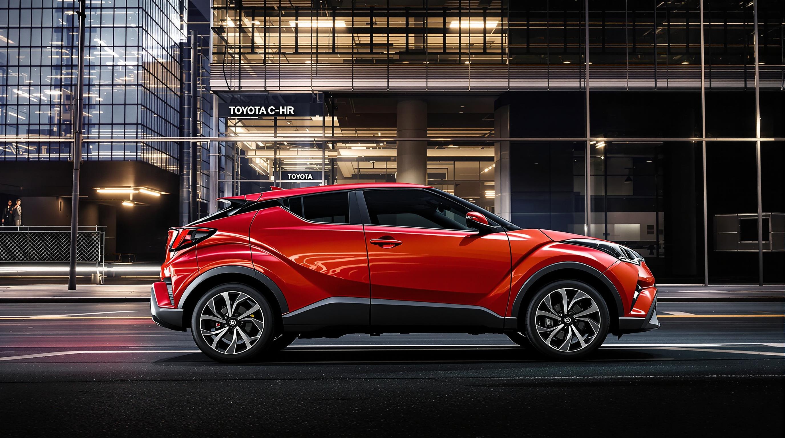 Toyota C-HR avec un profil au design audacieux