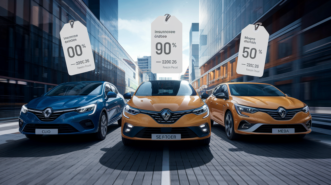 Comparatif tarifs assurance Renault Clio Captur Megane